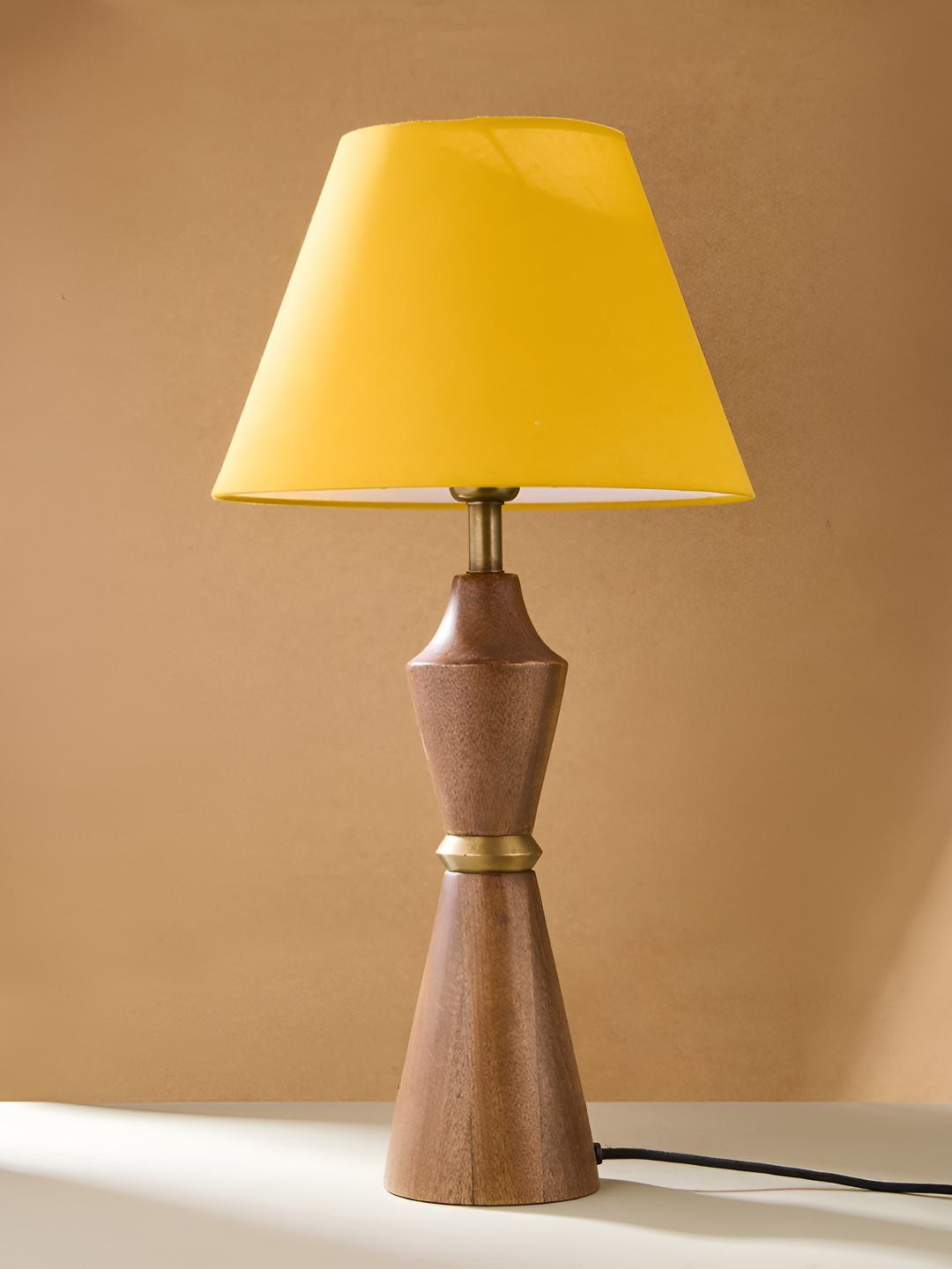 Fabindia Yellow Cotton Basix Tapered Drum Lampshade