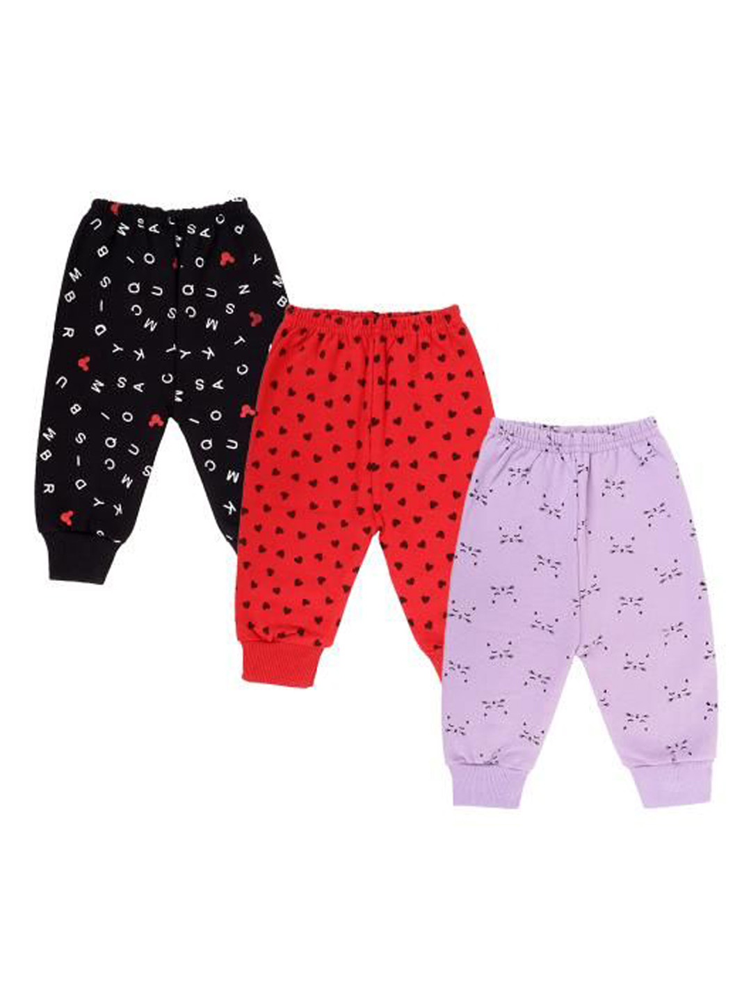 CLAP Kids Pack of 3 Printed Fleece Joggers