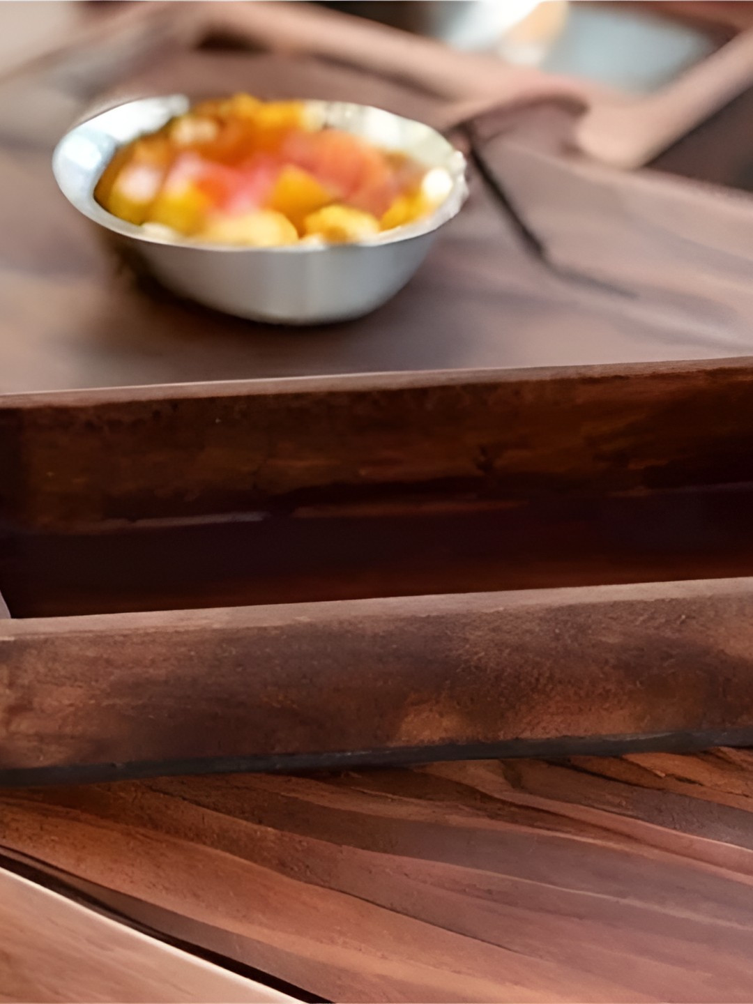 natureCRAFTS Brown Wooden Easy to Clean Serving Tray