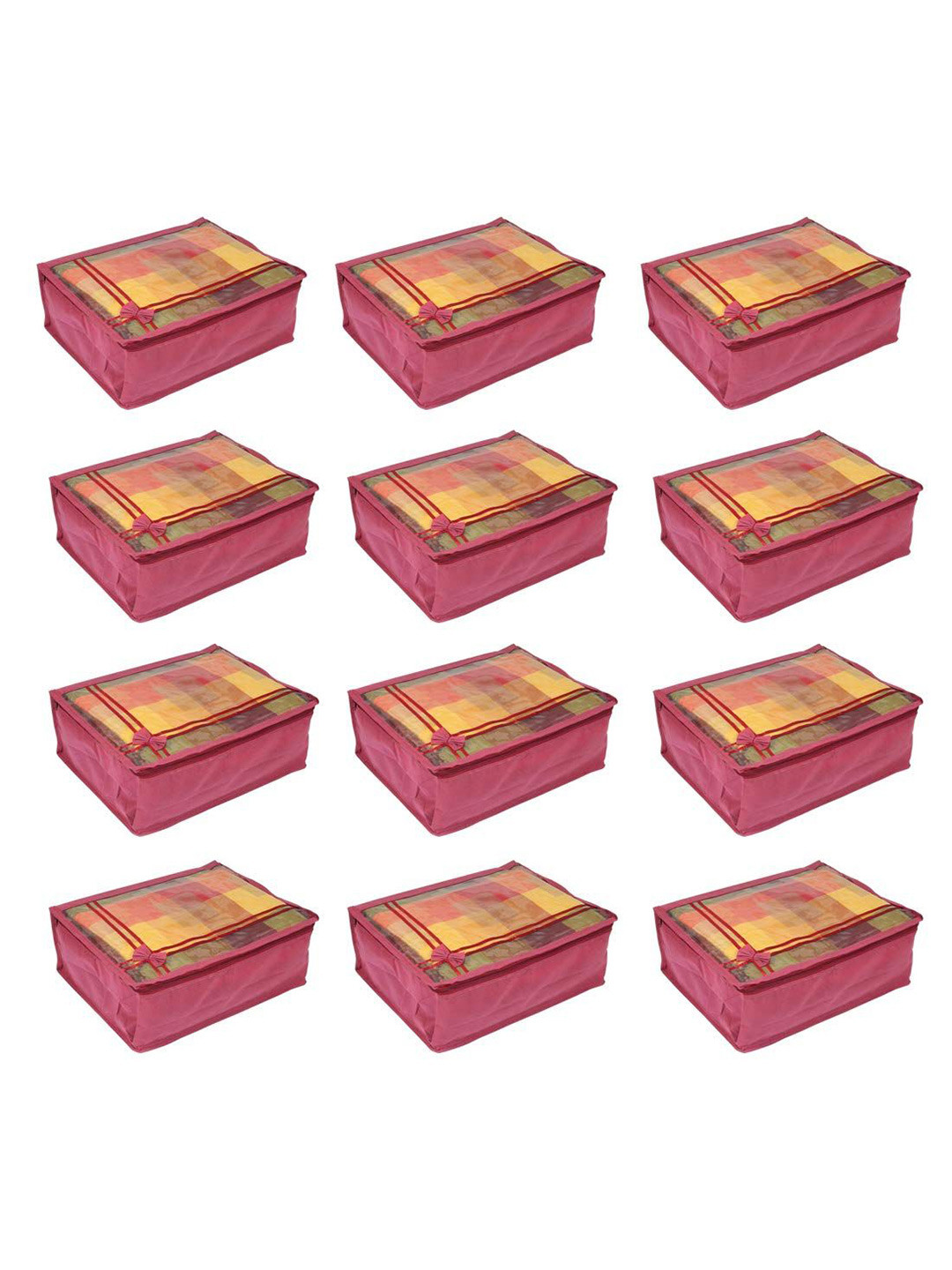 prettykrafts Maroon 12 Pieces Multi-Utility Organisers