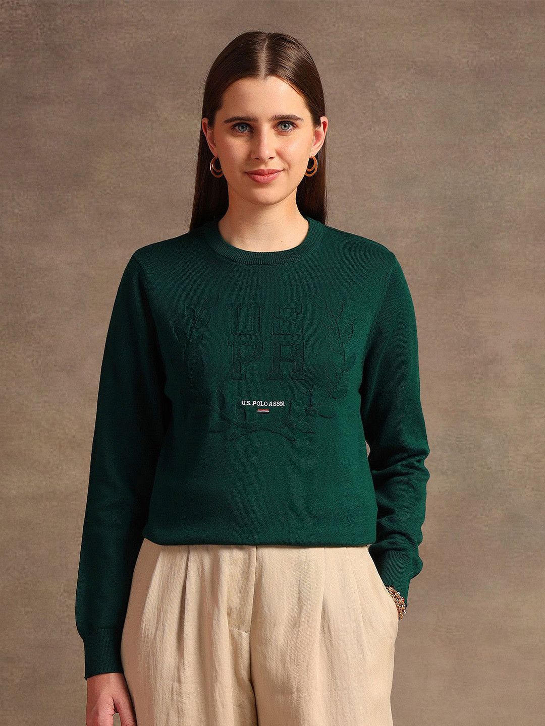 U.S. Polo Assn. Women Regular Fit Sweater