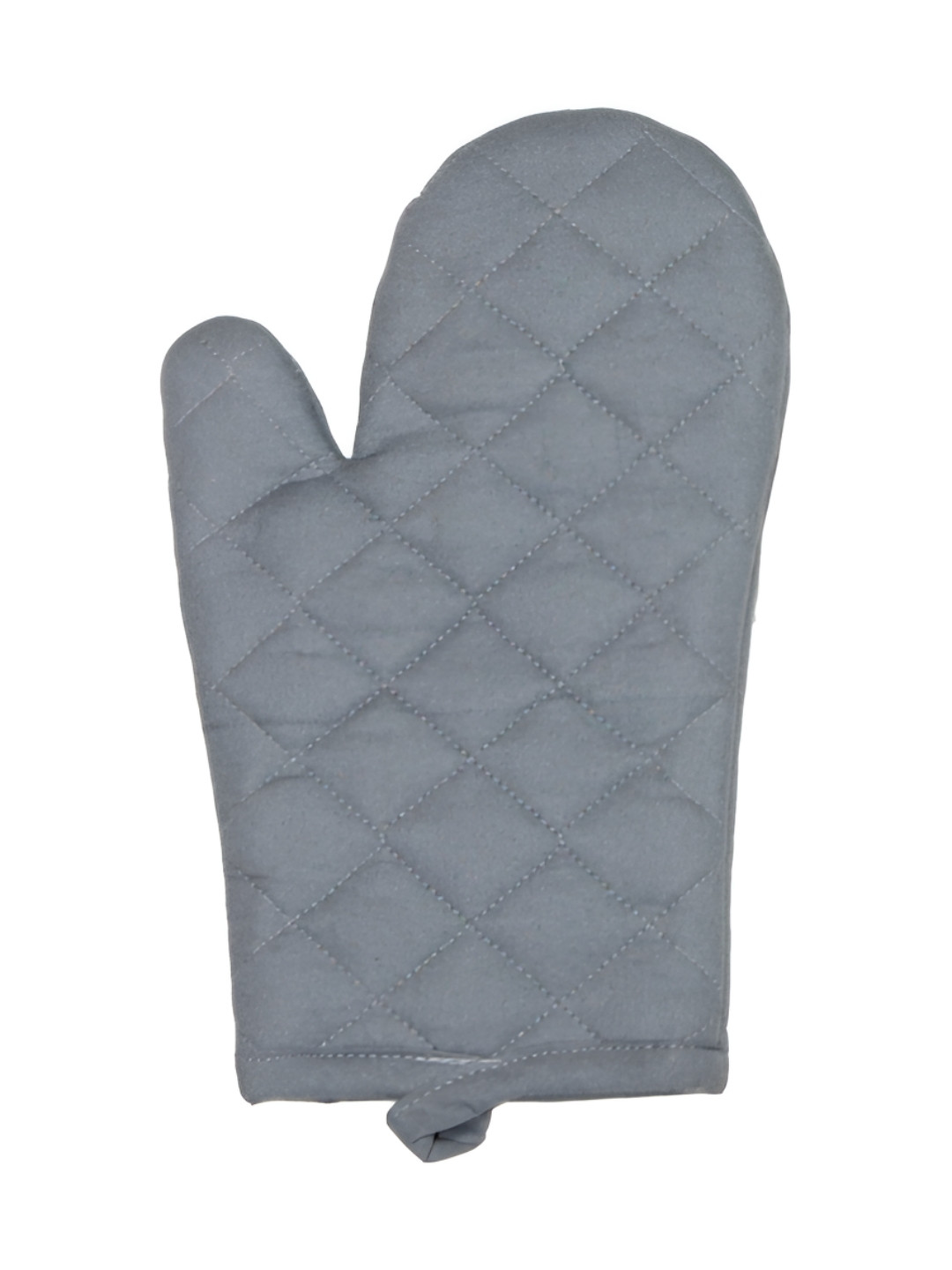 UrbanArts Grey Pure Cotton Padded Oven Gloves
