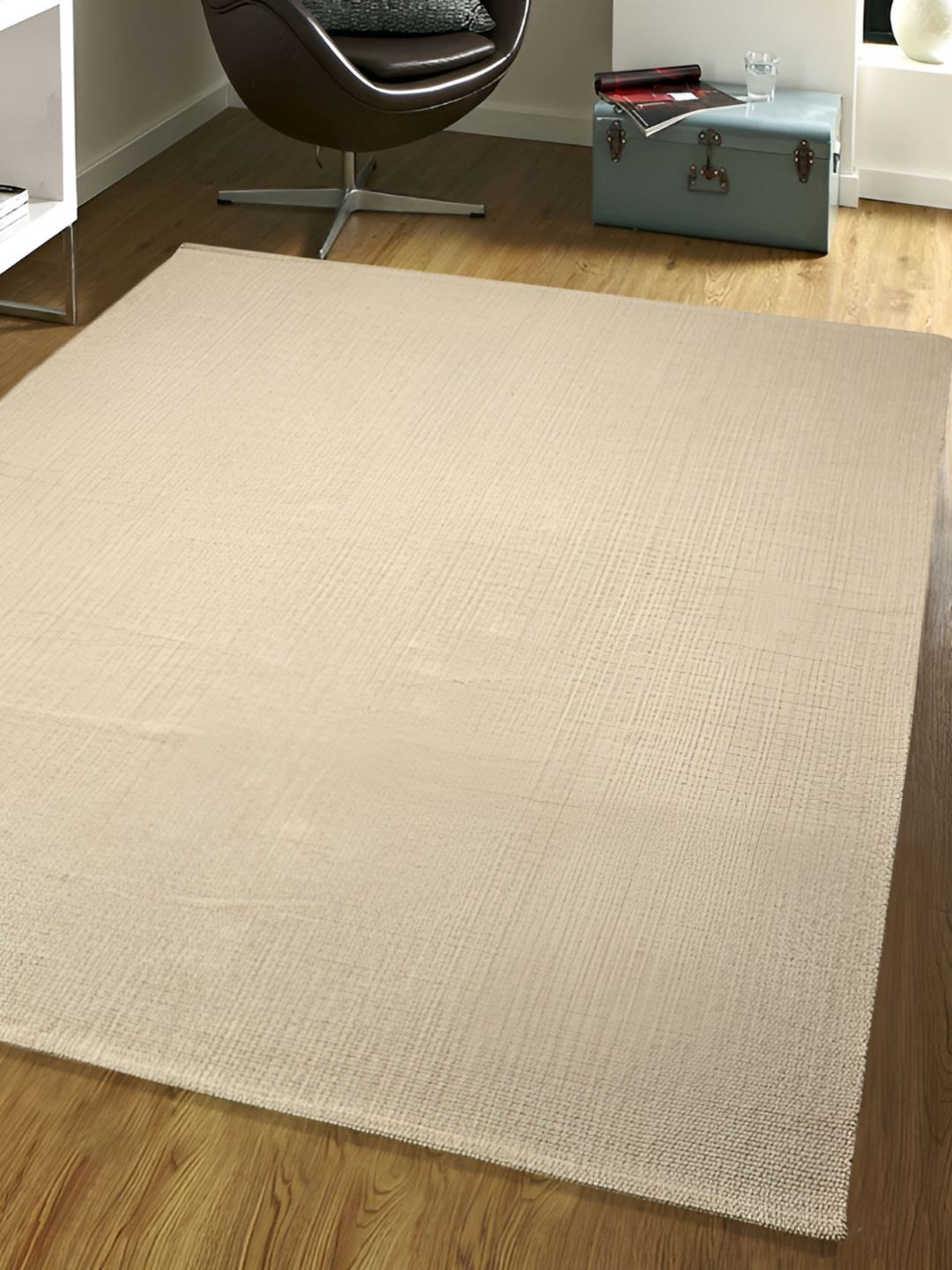 Saral Home Beige Anti slip Textured Dhurries