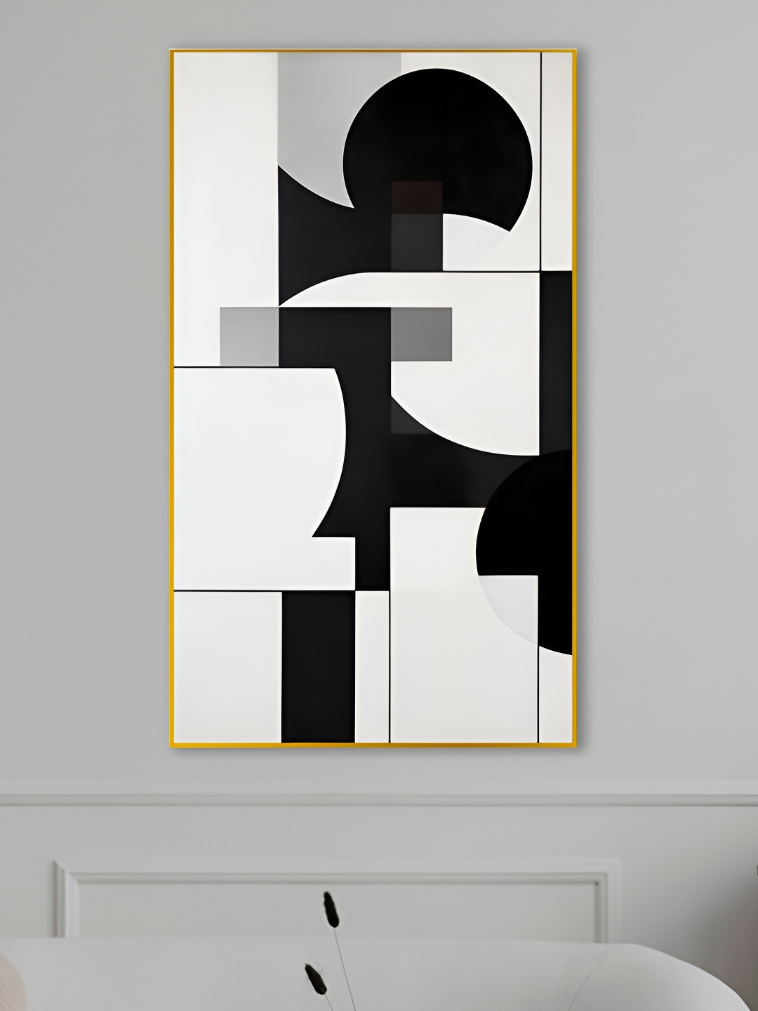 nestroots Abstract Canvas Wall Rectangle Paintings Wall Art - 24 x 36 In