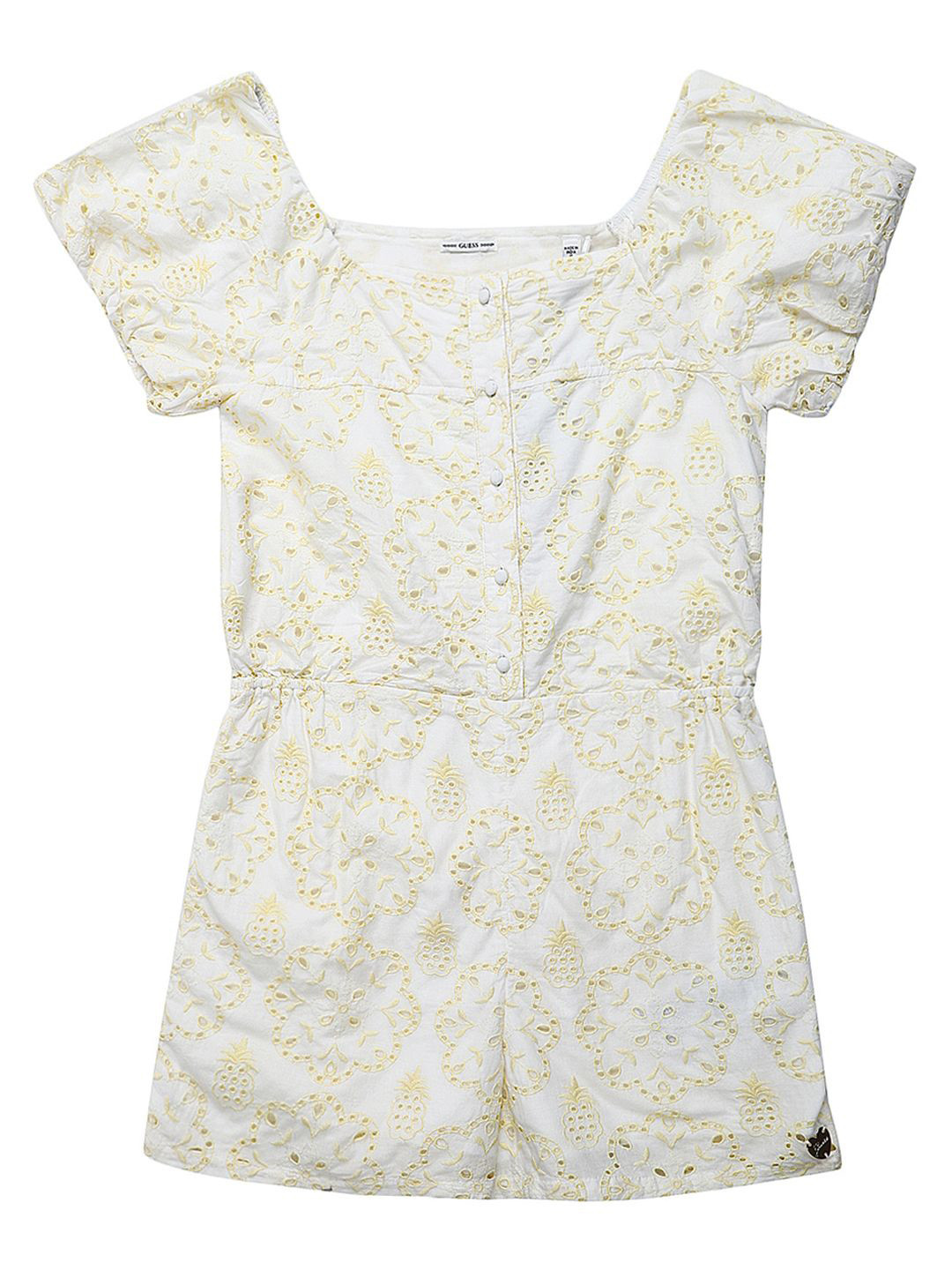 GUESS kids Girls Embroidered Pure Cotton Jumpsuit