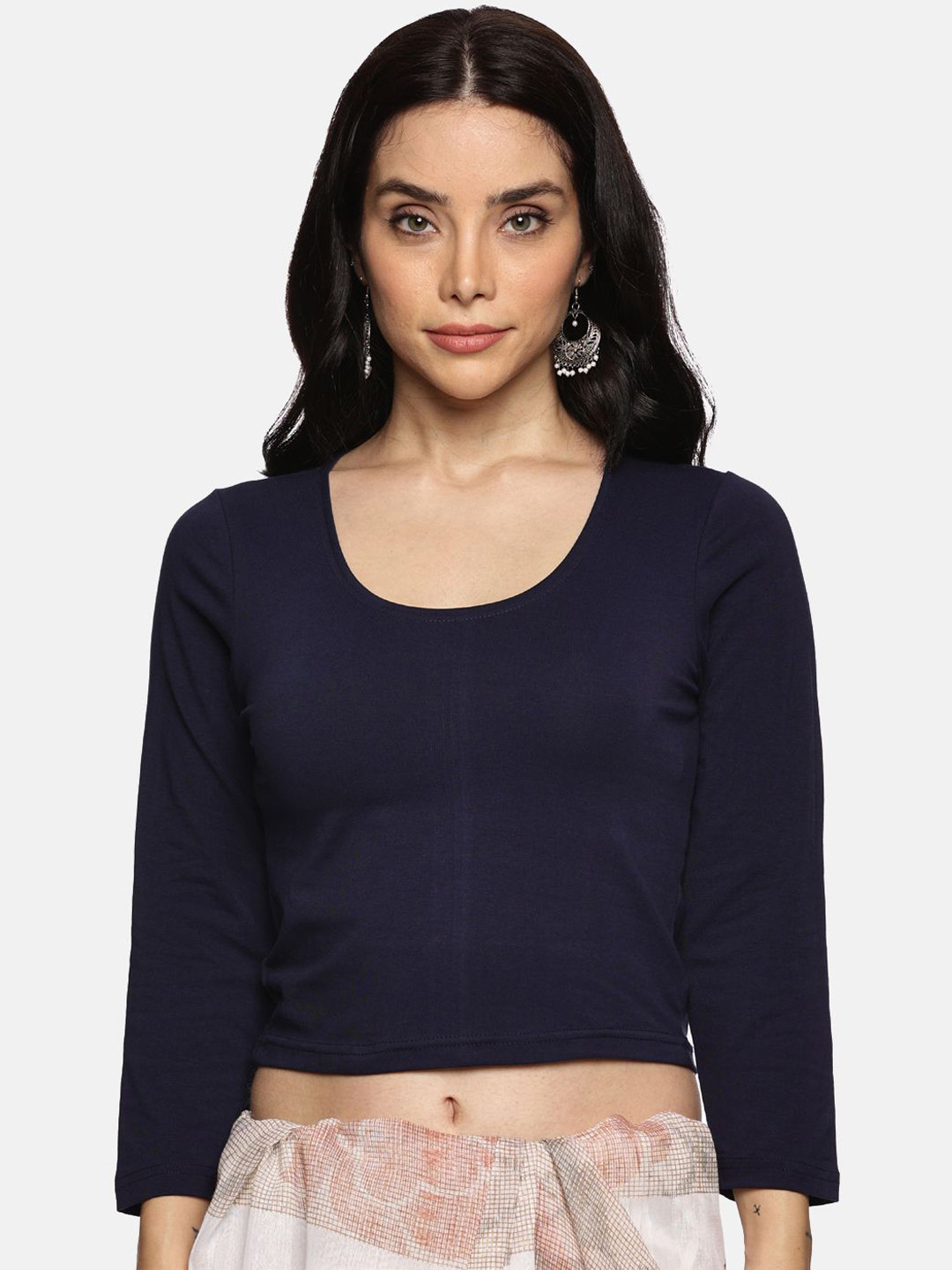 NOT YET by us Pluse Size Non-Padded Saree Blouse