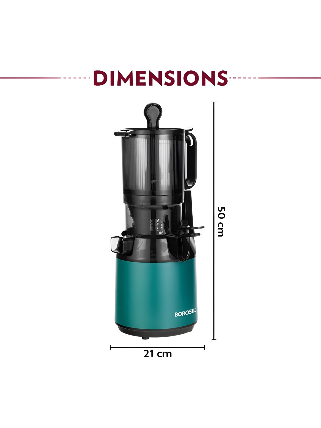 Borosil Vita Rich Black Plastic Anti-Drip 2 Jars Wet Grinder-250W