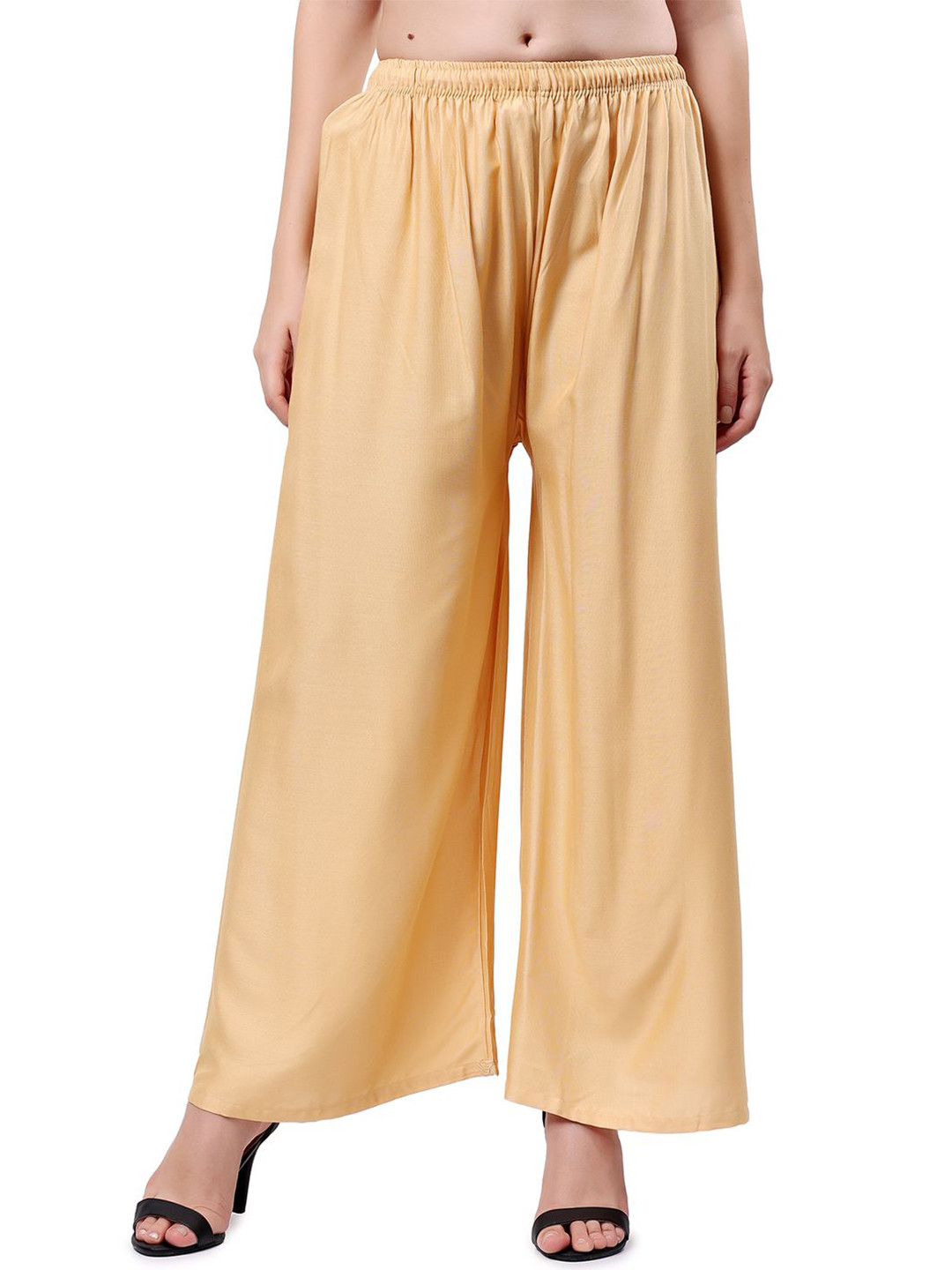 Keviv Women Solid Knitted Ethnic Palazzos