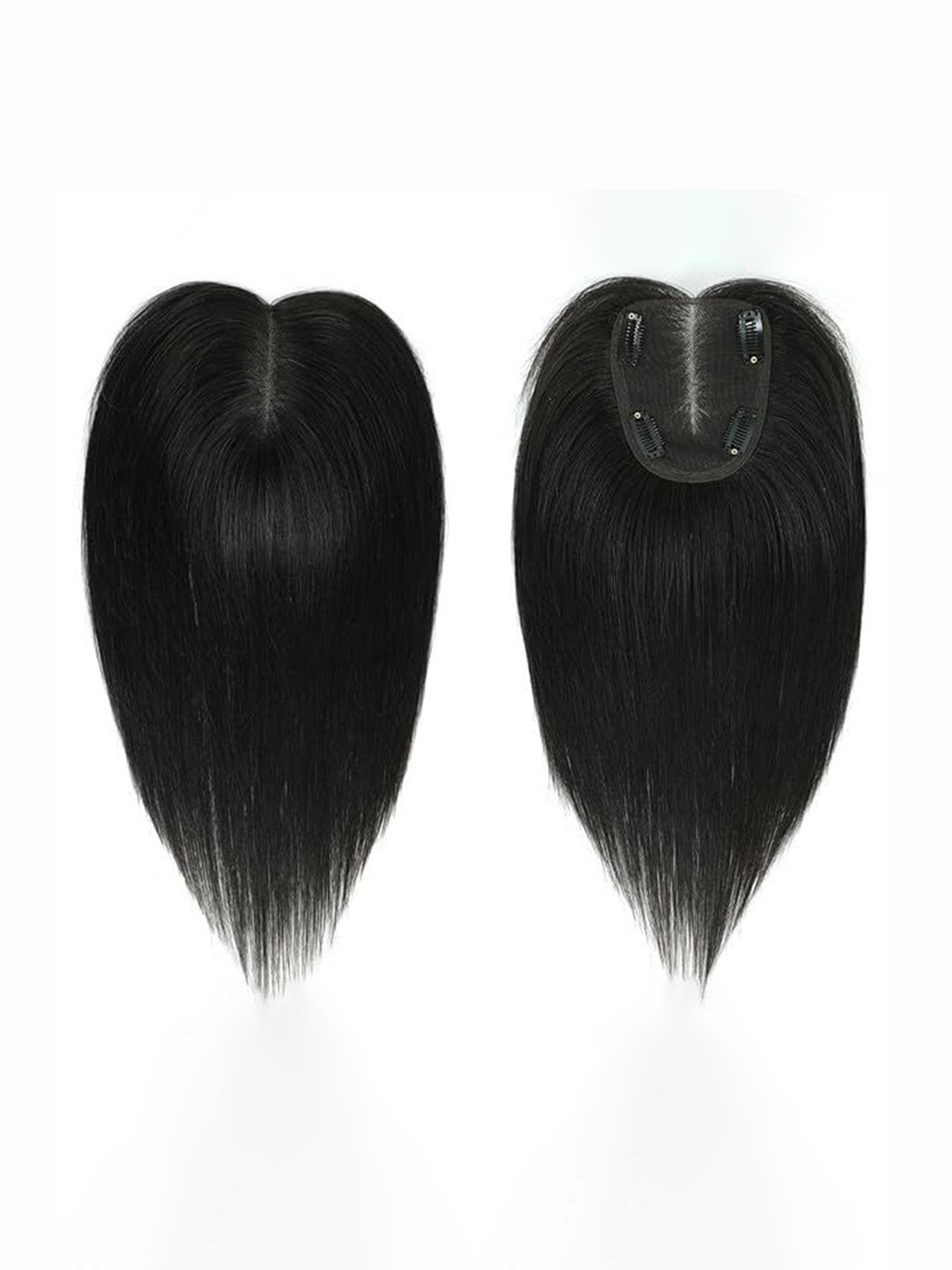 CRIBE 16 Inches Hair Closure Wavy Hair Topper Hair Extension - Natural Brown