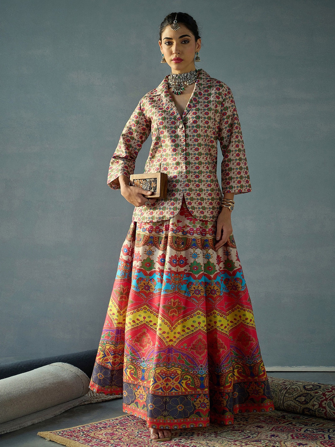 Shae By SASSAFRAS Printed Ready To Wear Lehenga & - Lehenga Choli for Women 31100023 | Myntra