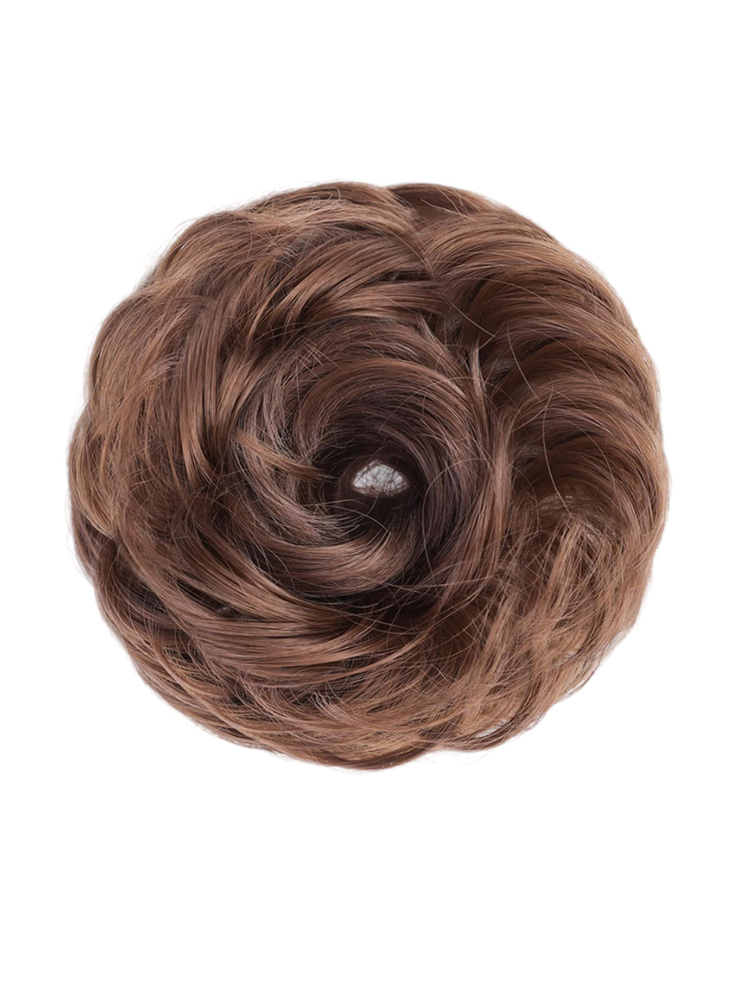D-Divine Wavy Curly Messy Hair Bun-Brown