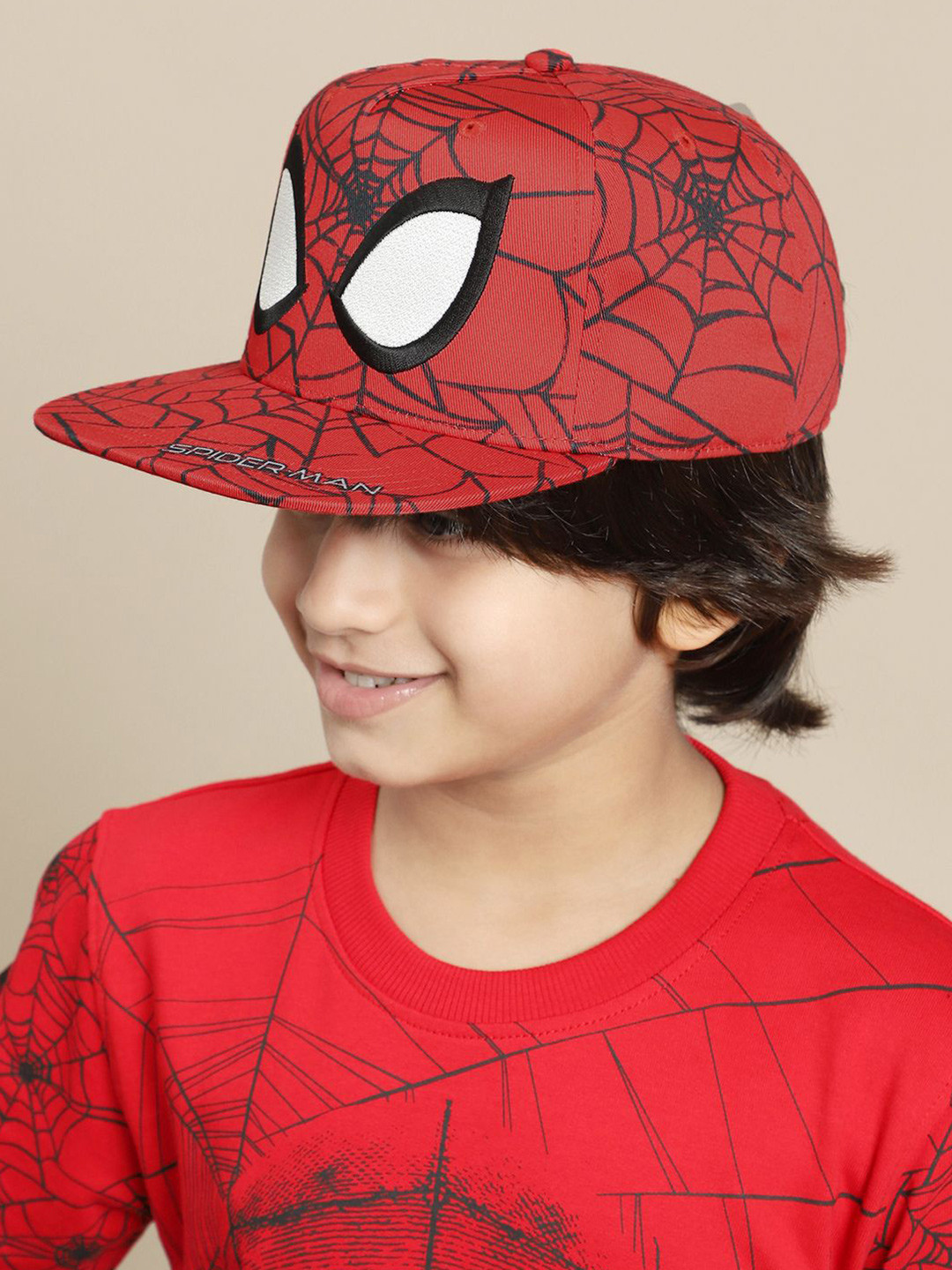 Kids Ville Boys Spiderman Printed Snapback Cap