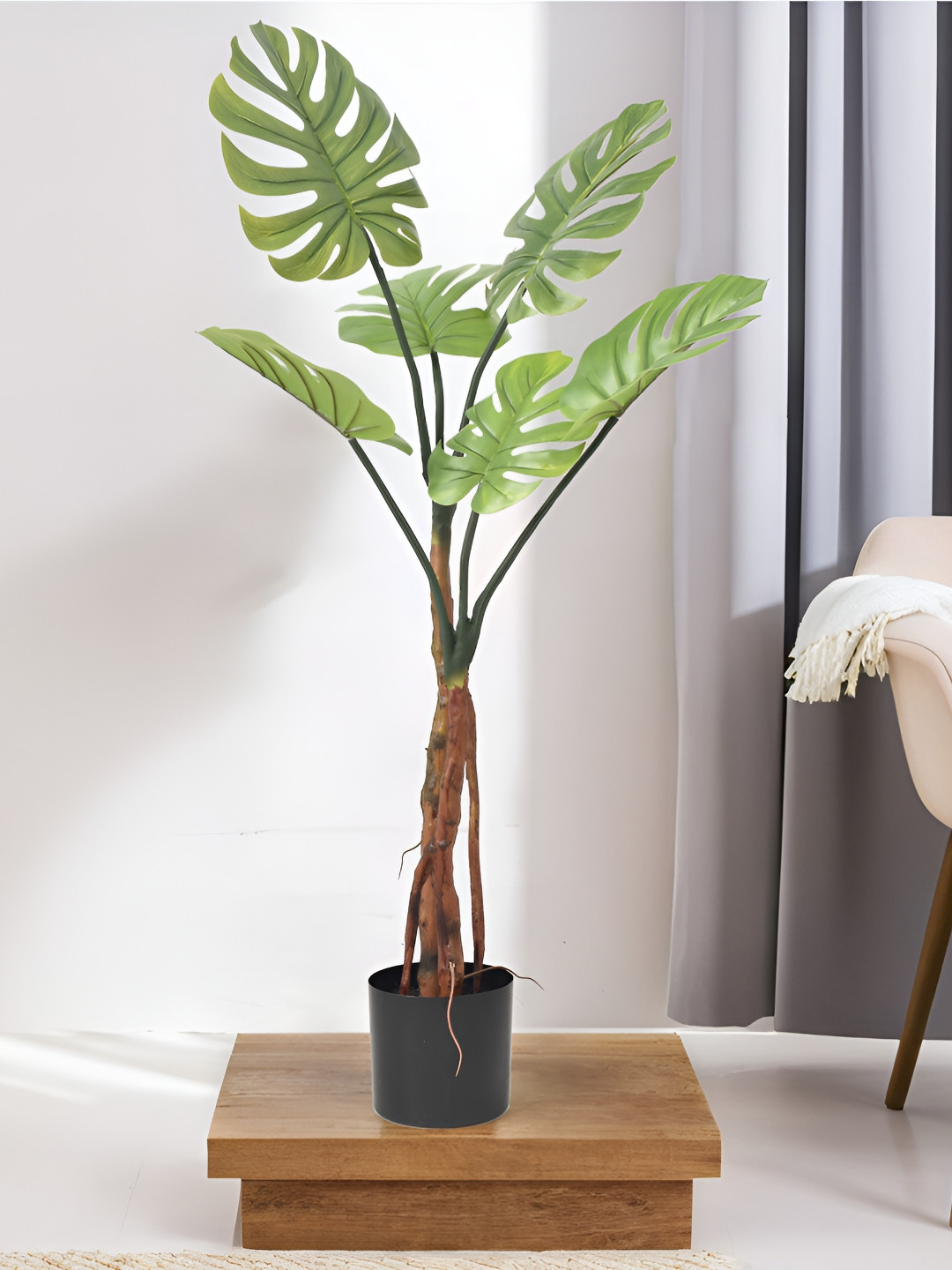 UMAI Green Monstera Deliciosa Artificial Plant With Pot