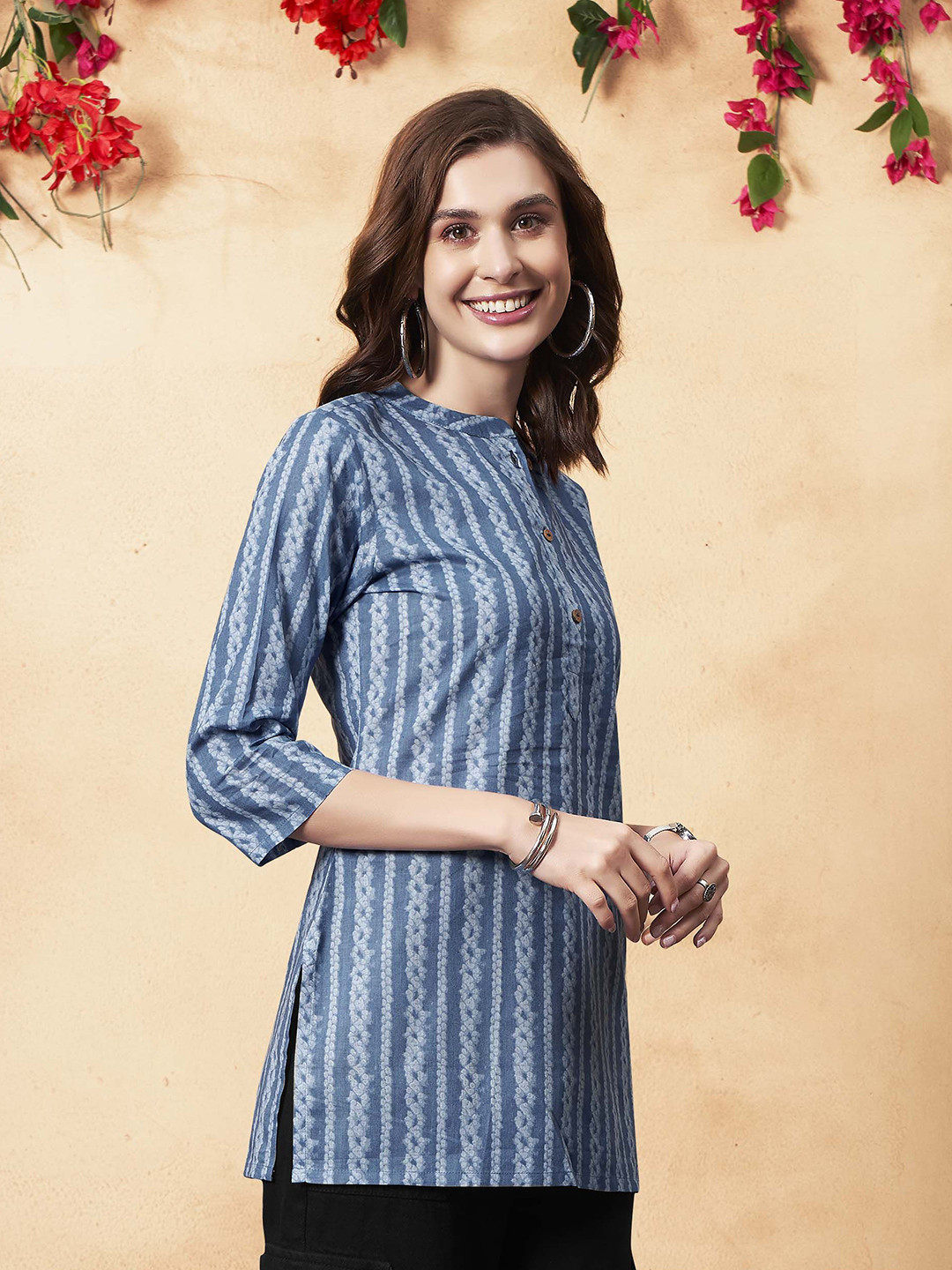Anouk Rustic Women Striped Cotton Kurti