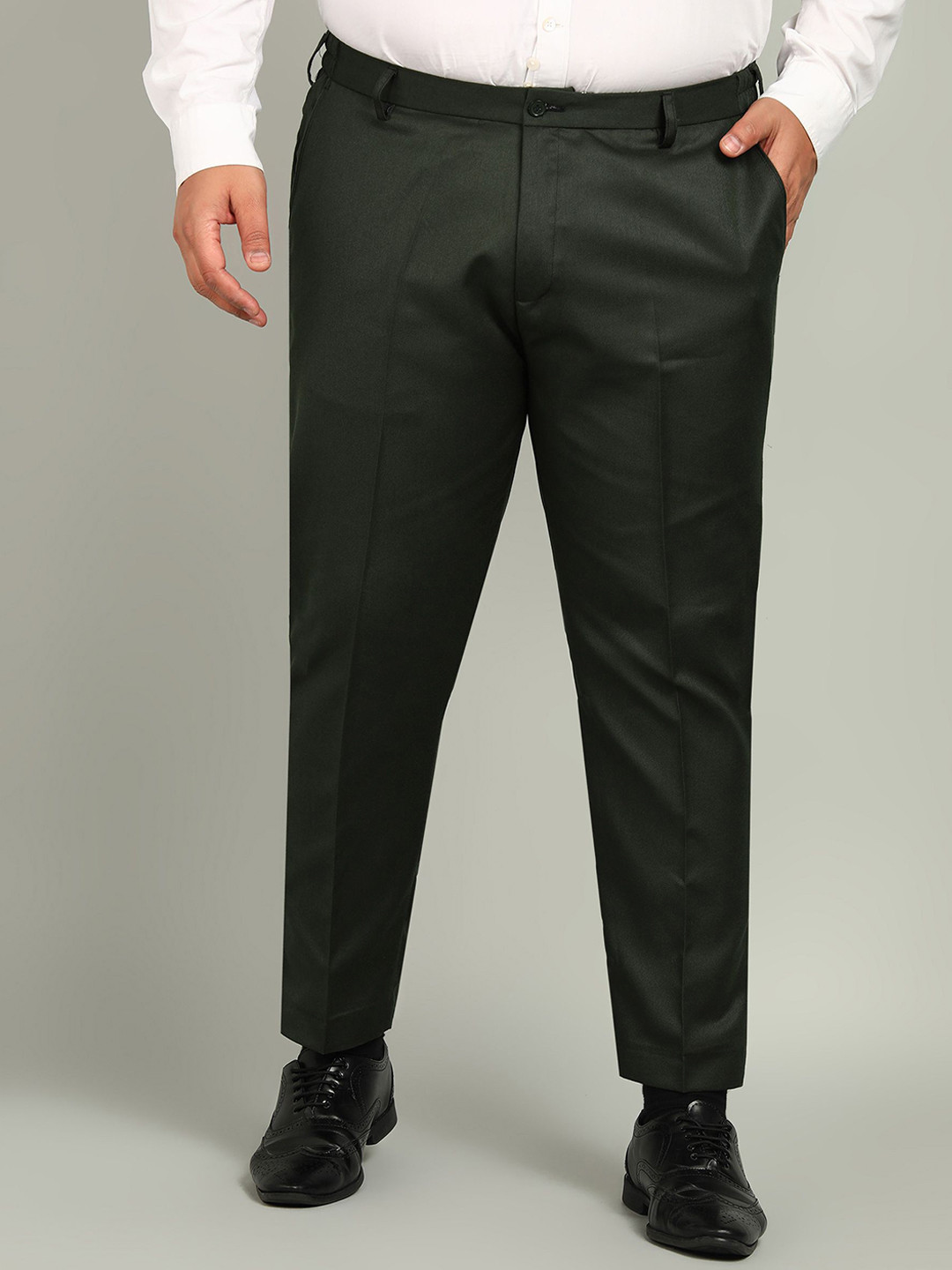 VEI SASTRE Plus Size Military Green Formal Trouser