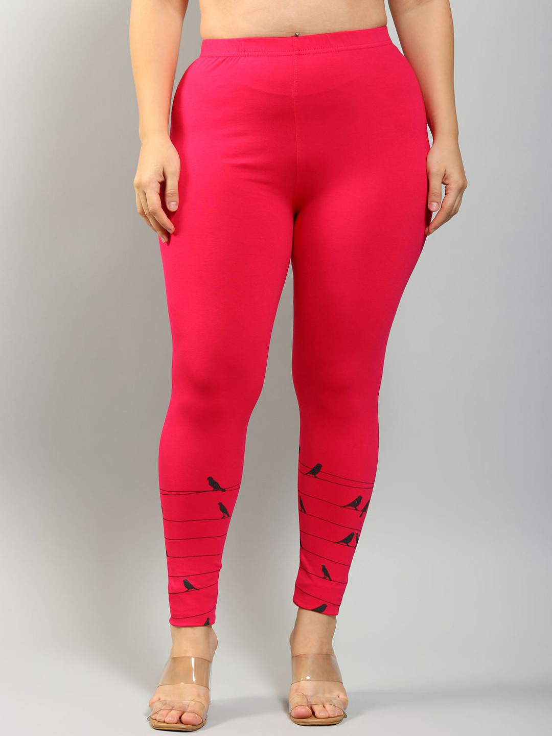 Plus Size Women Printed Plus Size Ankle-Length Leggings