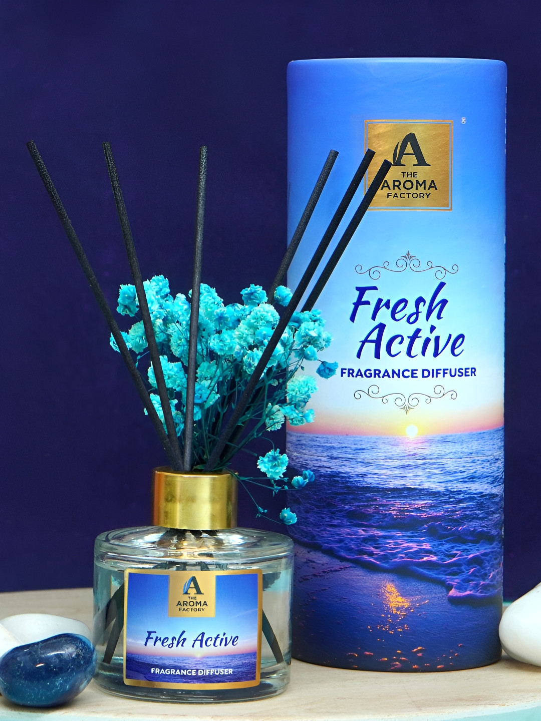 The Aroma Factory Transparent Fresh Active Fragrance Reed Diffuser & Sticks 100ml