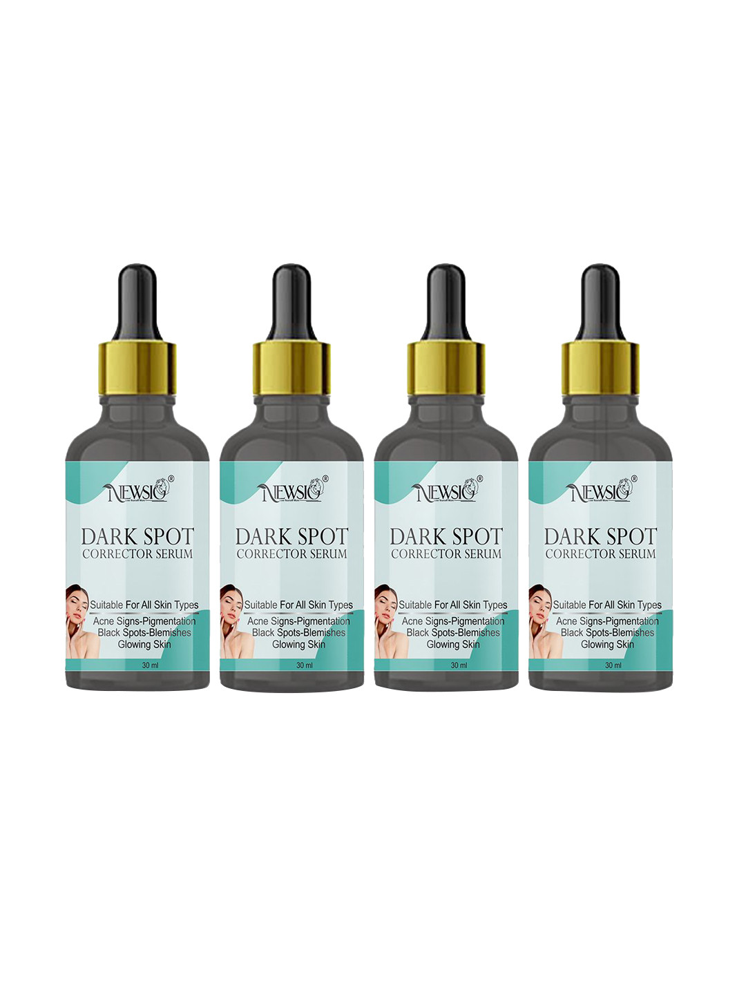 Newsio Set Of 4 Pimple Marks Acne Pigmentation Dark Spot Corrector Serum- 30 ml Each