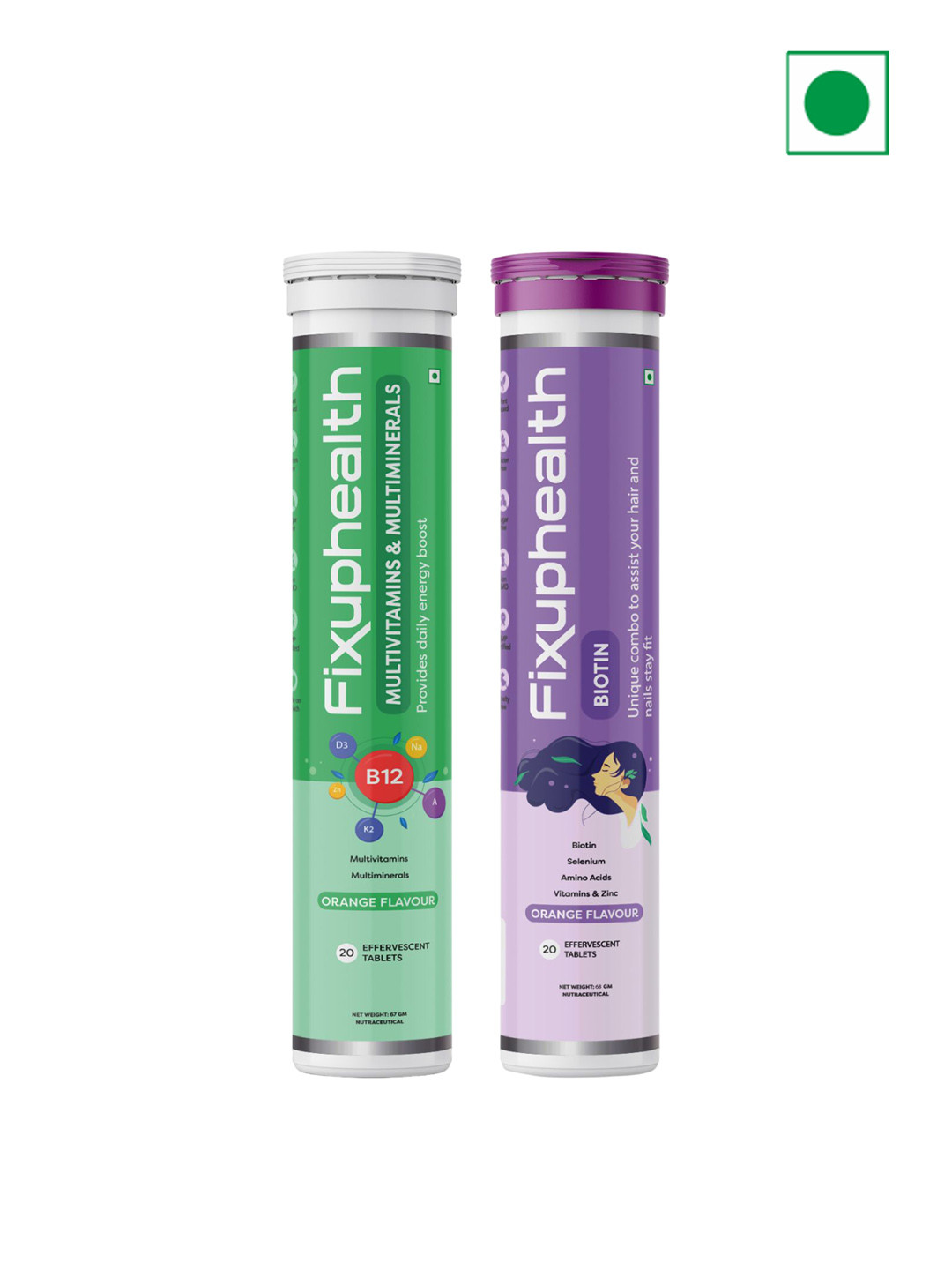 Fixuphealth Multivitamins Multiminerals With Biotin Tablets - 20 Tablets Each