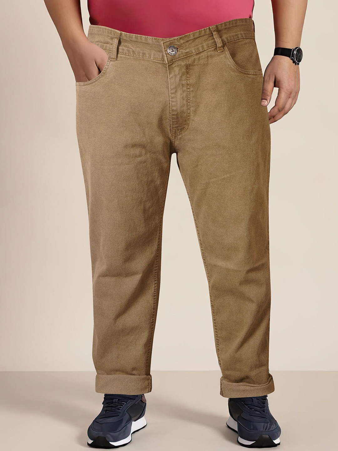 Jb Just BLACK Pluse Size Men Urban Slim Regular Fit Mid-Rise Stretchable Jeans