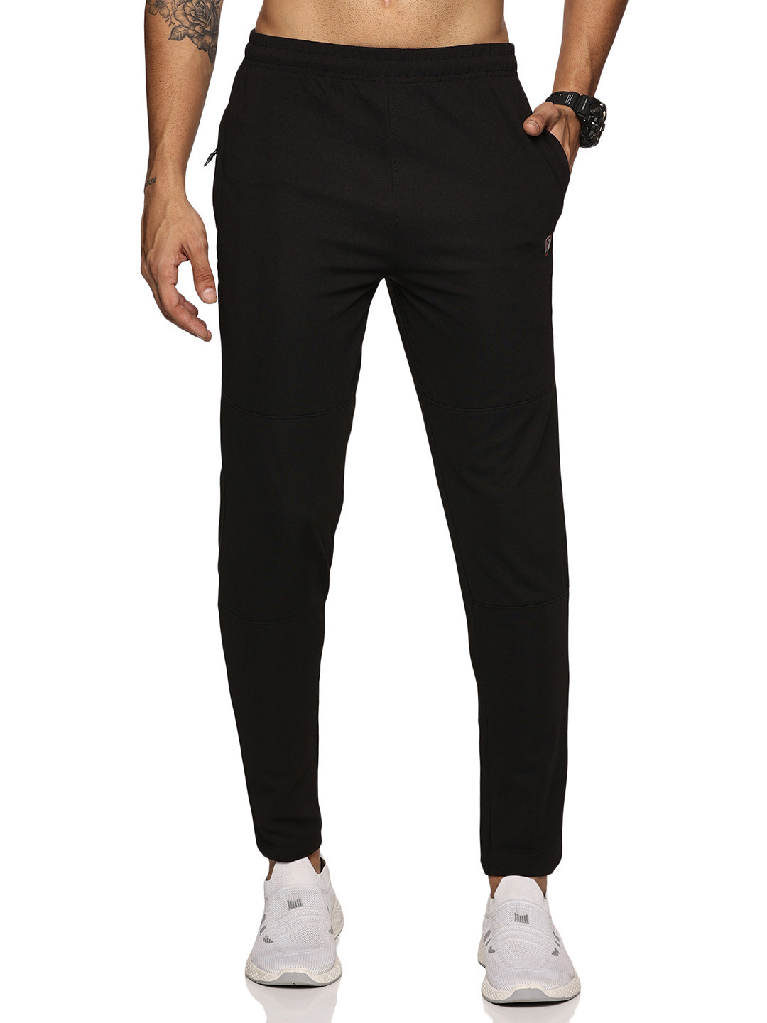 DOMIN8 Men Solid Slim-Fit Mid-Rise Track Pants