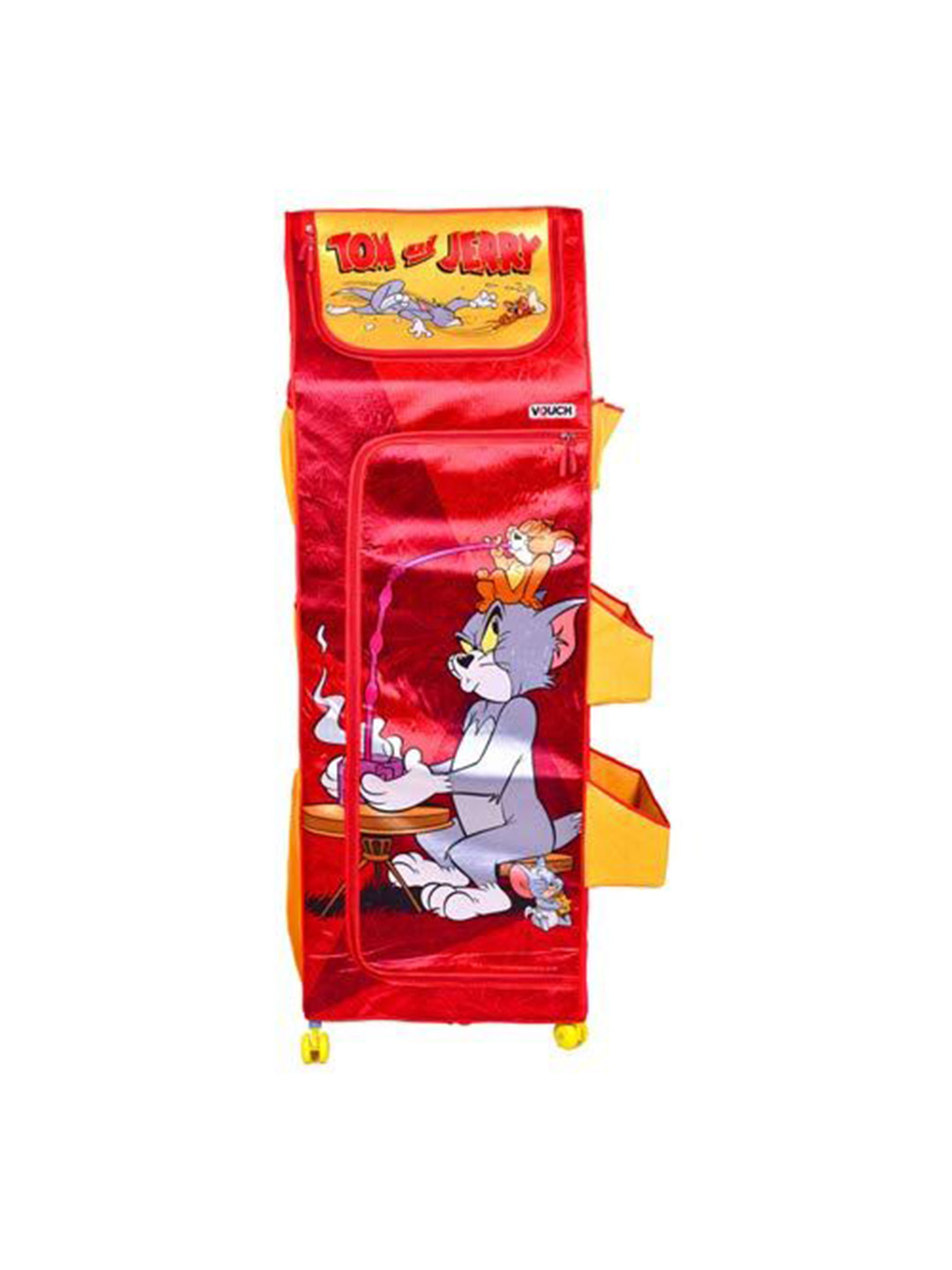 prettykrafts Red & Yellow Printed Reusable Multi-Utility Organiser