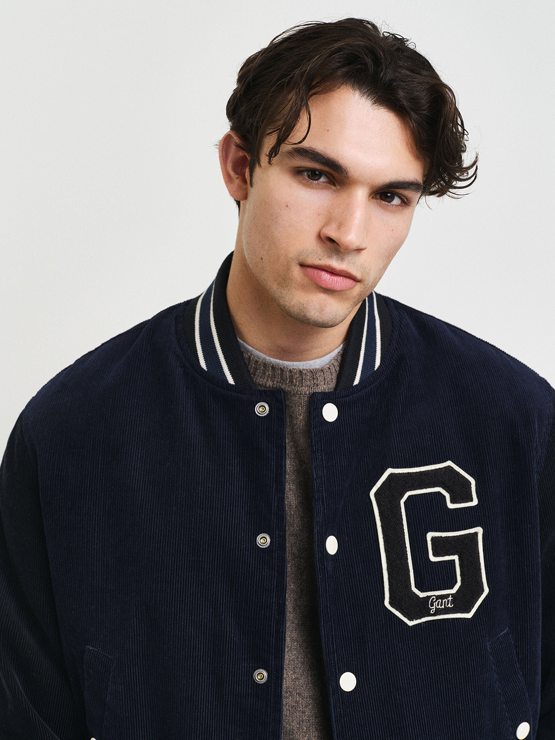 GANT Men Women Stand Collar Cotton Bomber Jacket