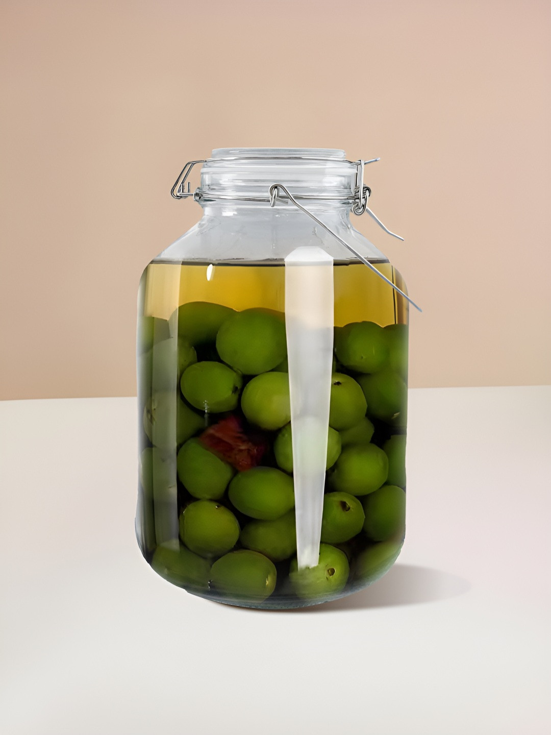 Umai Mason Transparent Glass Easy To Clean Wire Clamp Canister-1.5L