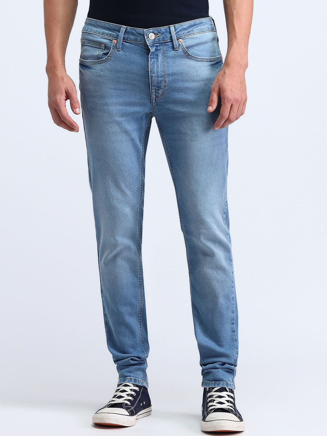 Flying Machine Men Skinny Fit Light Fade Stretchable Jeans