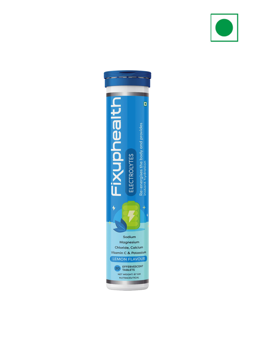 Fixuphealth Electrolytes Vit C Effervescent Tablets- 20 Tablets