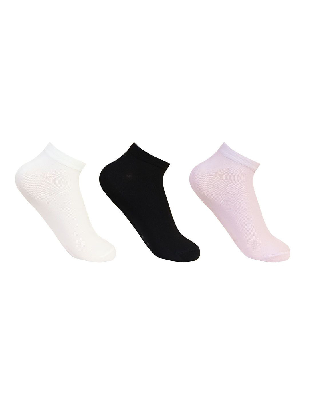Bonjour Pack of 3 Women Silken Low Ankle-Length Socks