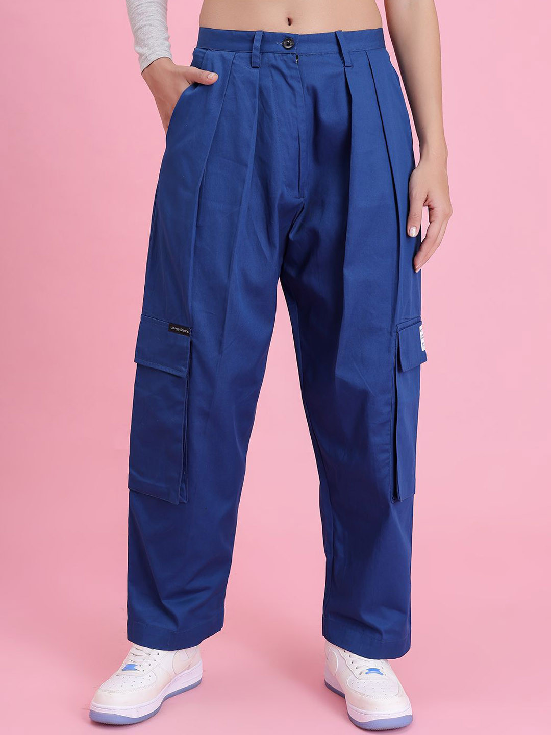 Lounge Dreams Women Relaxed Loose Fit Cargos Trousers