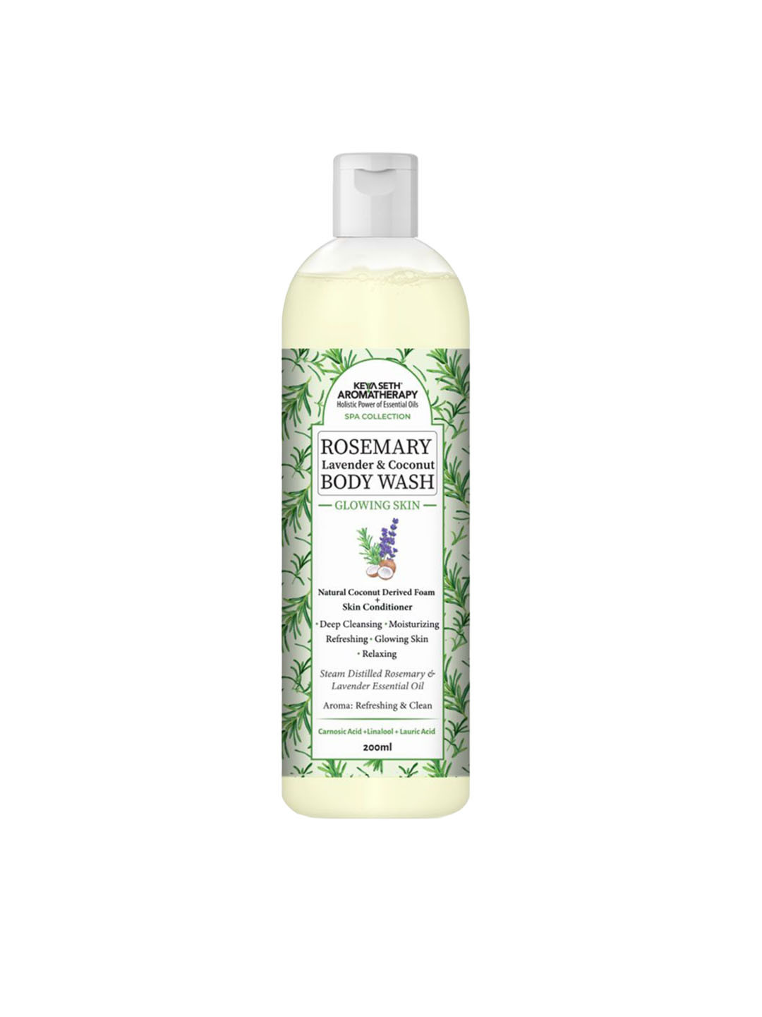 KEYA SETH AROMATHERAPY  Rosemary Lavender Coconut Body Wash- 200 ml