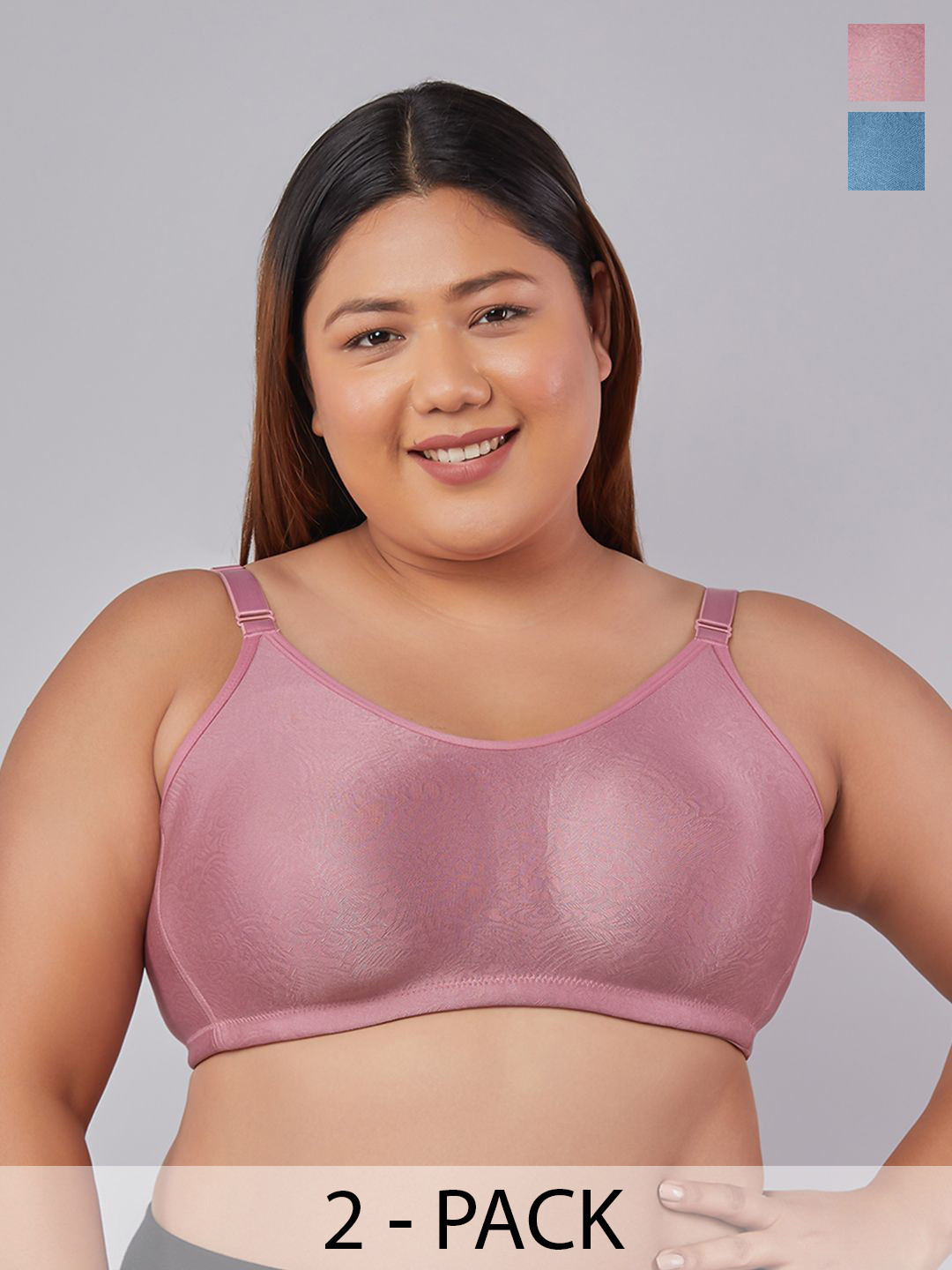 MAASHIE Women Plus Size Full Coverage Non Padded Non Wired T-shirt Bra ON TBLU M4409