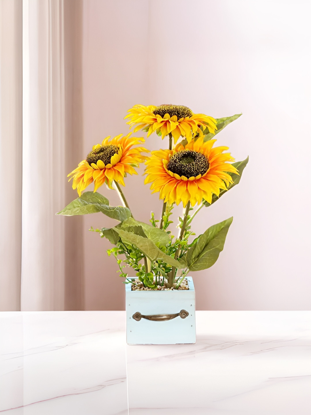 The Better Home Yellow & Green Artificial Flowers and Plants
