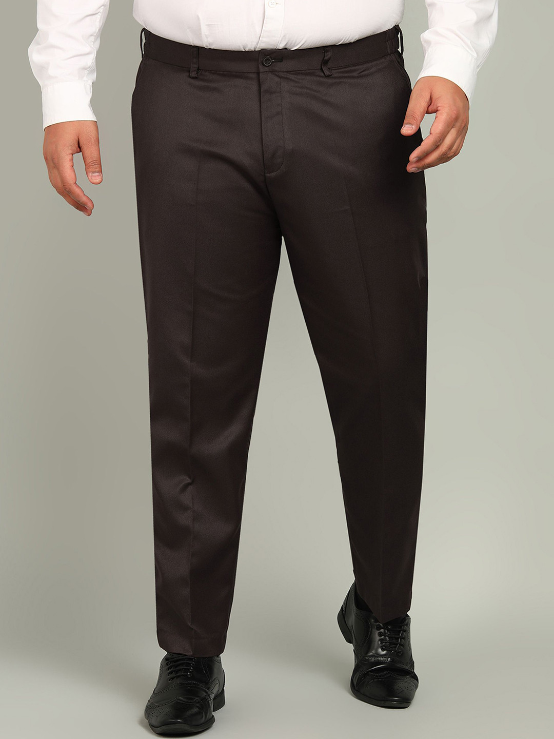VEI SASTRE Plus Size Brown Formal Trouser