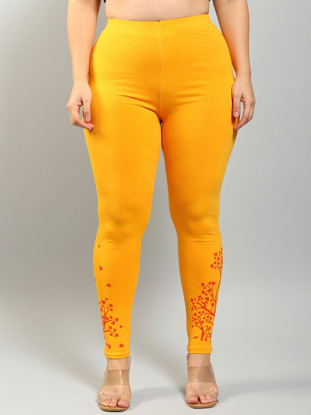 Plus Size Women Mid-Rise Ankle-Length Leggings