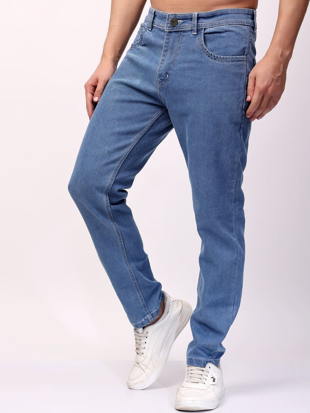 EDITLOOK Men Comfort Slim Fit Mid Rise Jeans