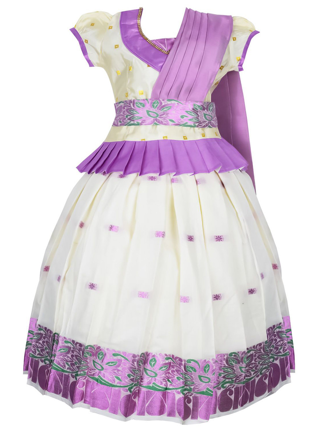 AMIRTHA FASHION Girls Ready to Wear Lehenga & Blouse With Dupatta