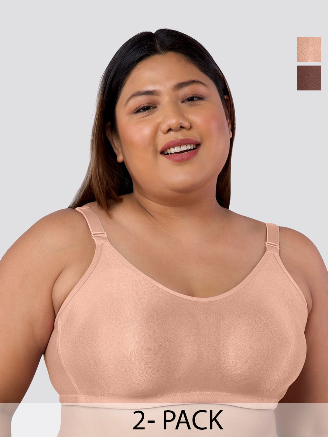 MAASHIE M4409 Women Plus Size Full Coverage Non Padded Non Wired T-shirt Bra PCH-BRW