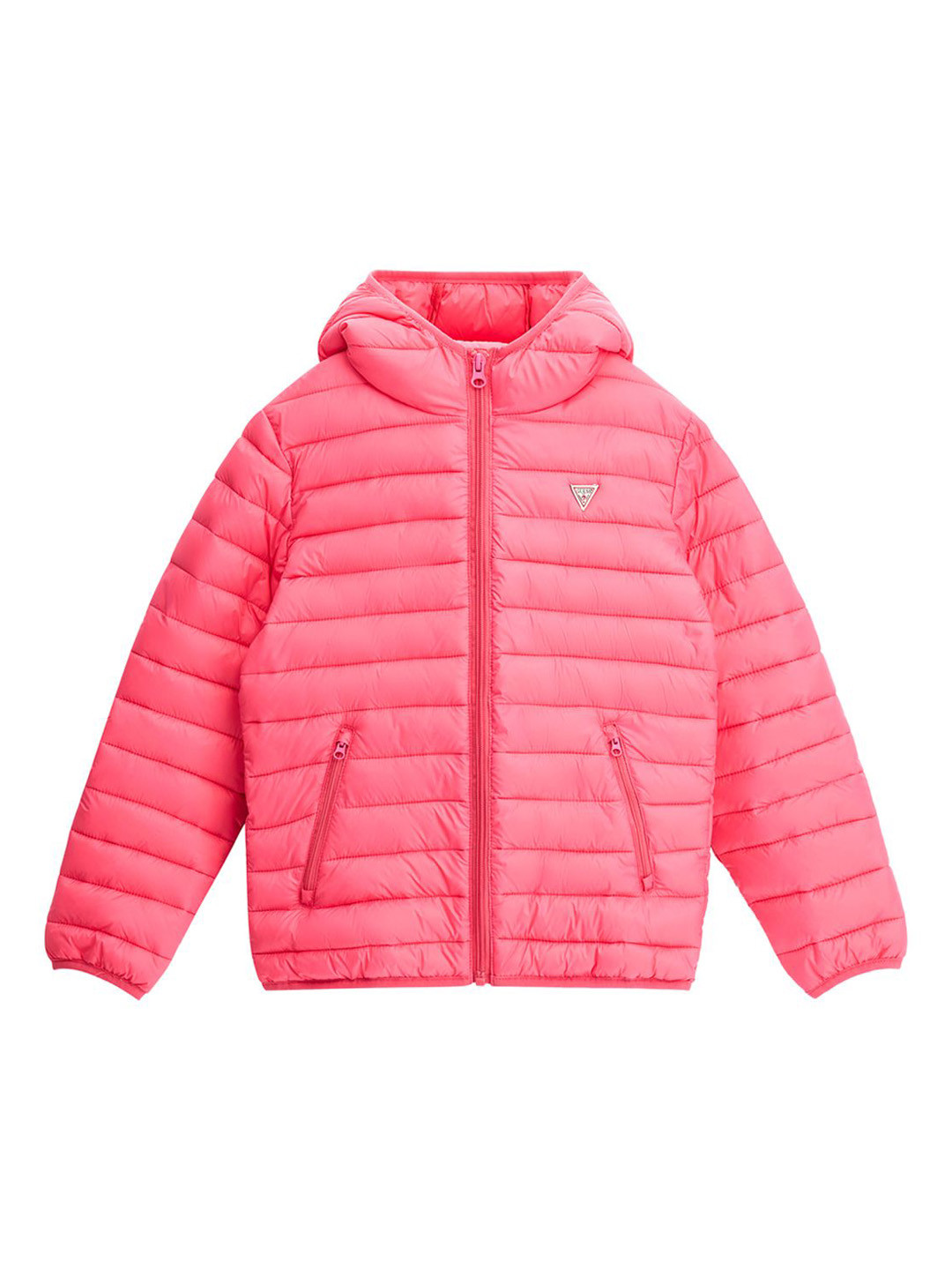 GUESS kids Girls Patchwork Hooded Padded Jacket