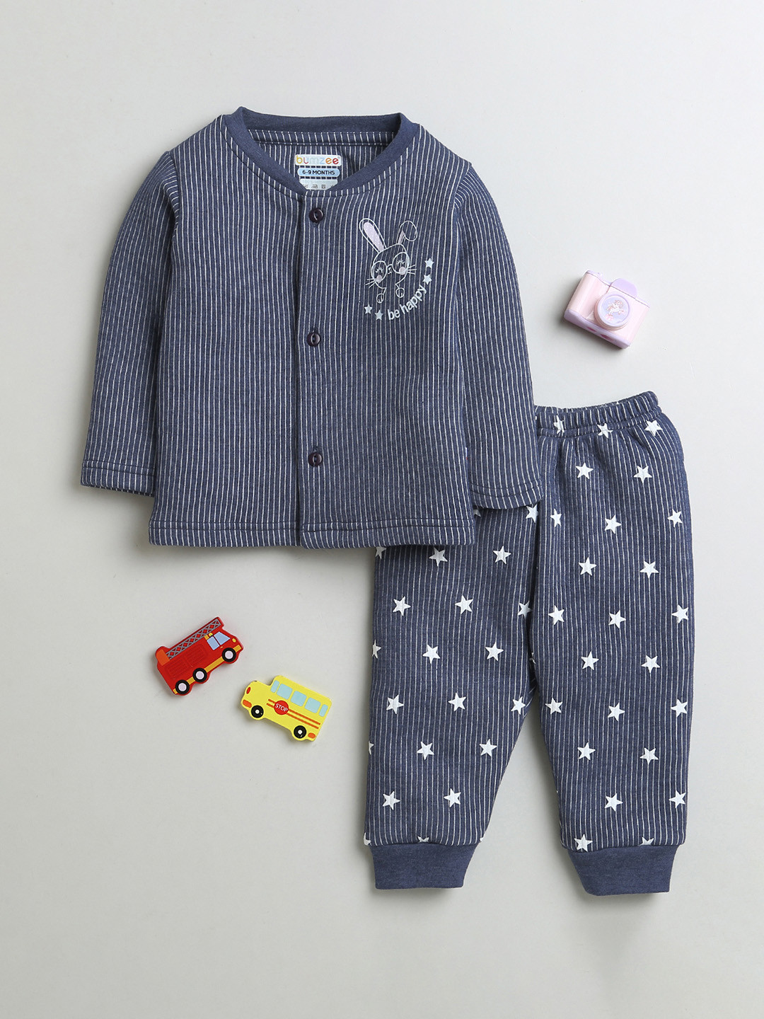BUMZEE Infant Boys Striped Cotton Thermal Set