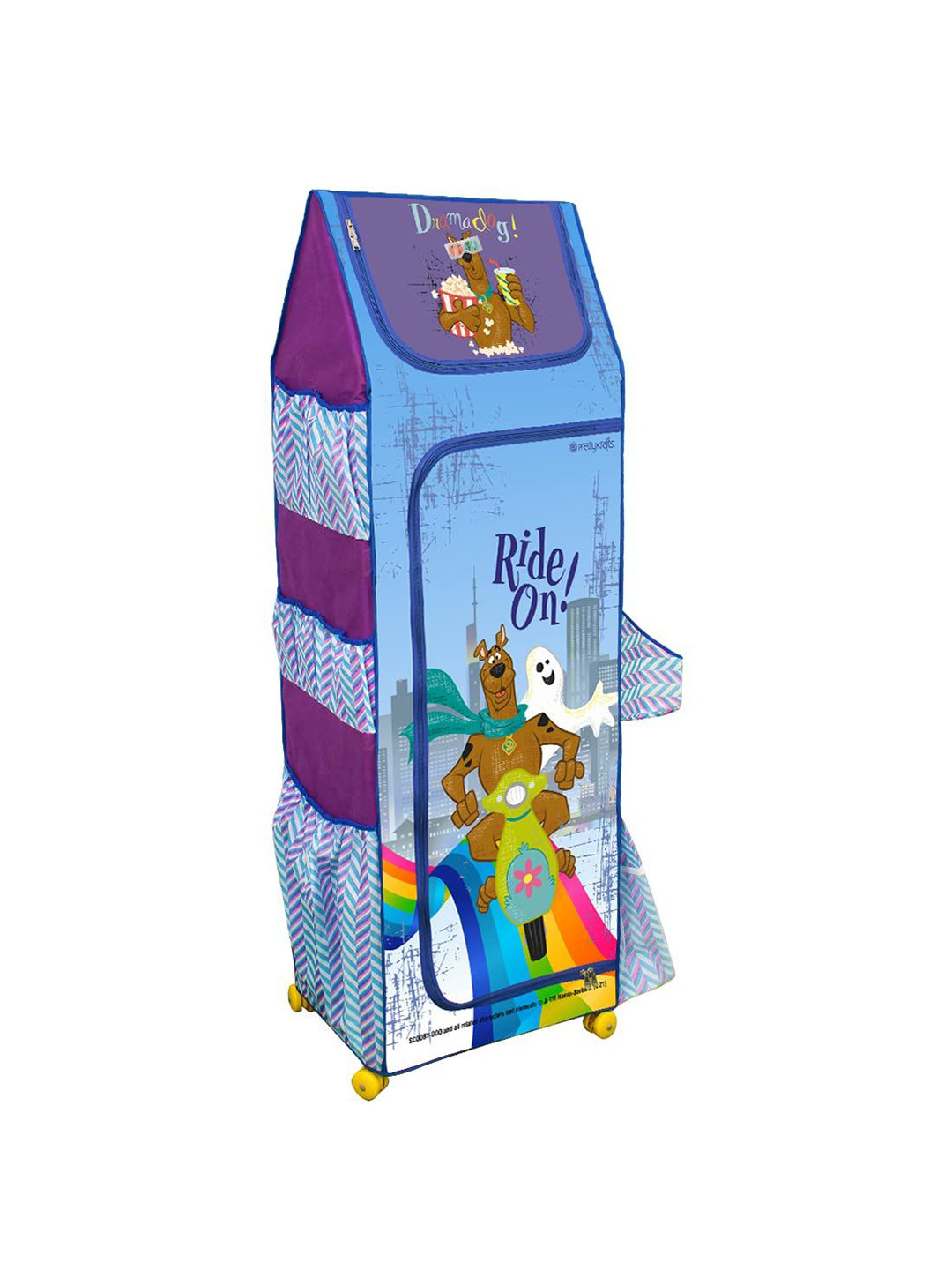 prettykrafts Purple & Brown Printed Reusable 5 Shelf  Multi-Utility Organisers