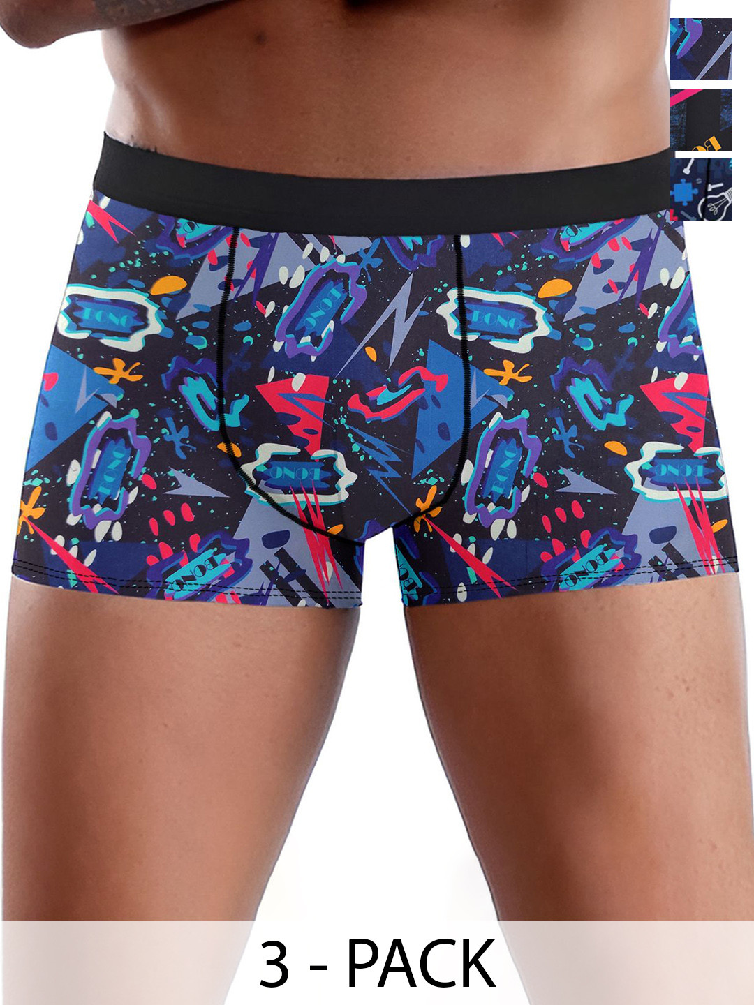 DISPENSER Pack Of 3 Printed Breathability Trunk V7-C1-C4-C5-L