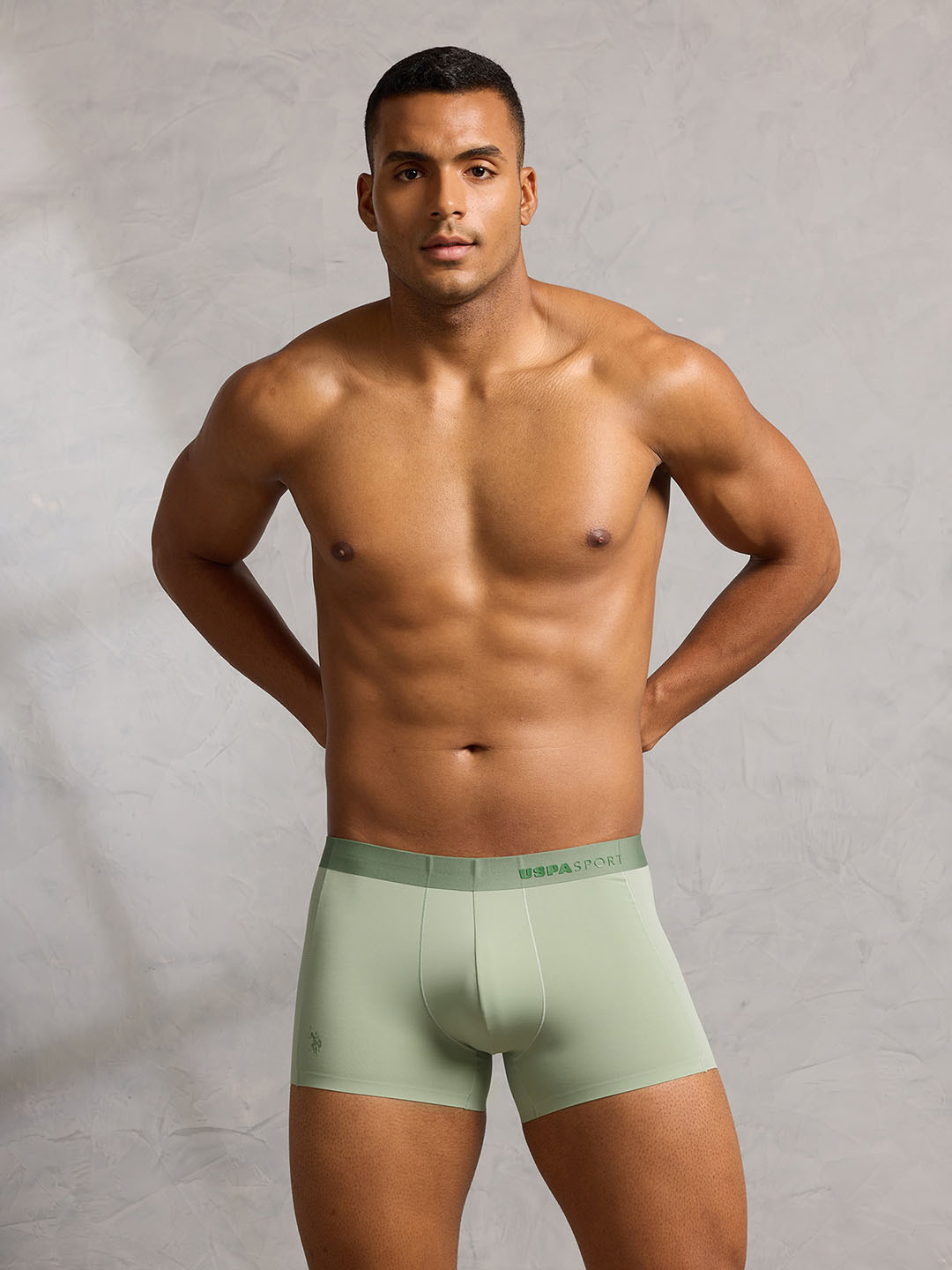 U.S. Polo Assn. Mid-Rise High-Stretch Trunk RT004-D01-PL-Pastel Green