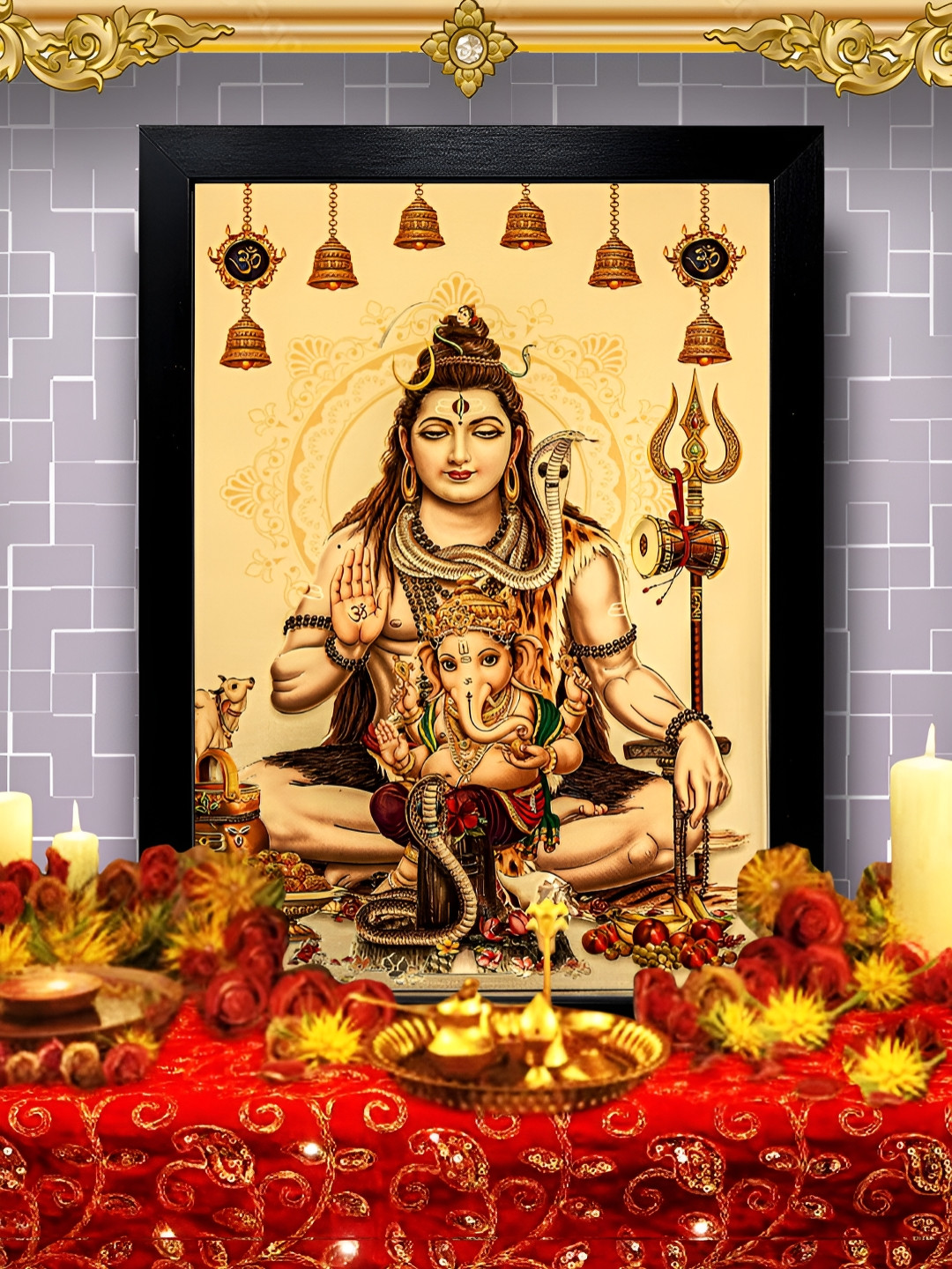 Hawai Black & Yellow Wooden Transparent Acrylic Sheet Gold Plated Wall Photo Frame