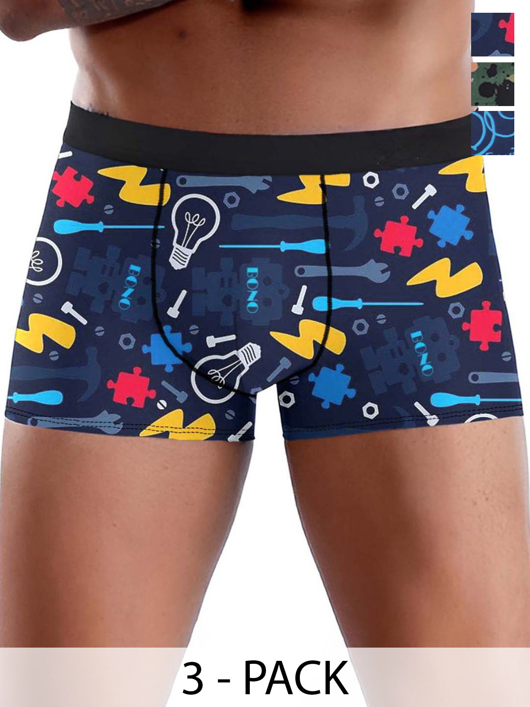 DISPENSER Pack Of 3 Men Printed Trunk V3-C12-C11-C1-L