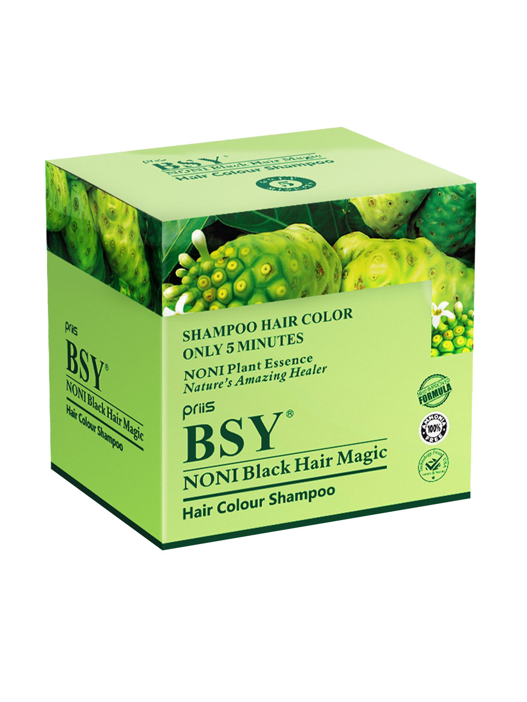 PRIIS BSY Noni Black Hair Magic Hair Color Shampoo - 12 ml Each