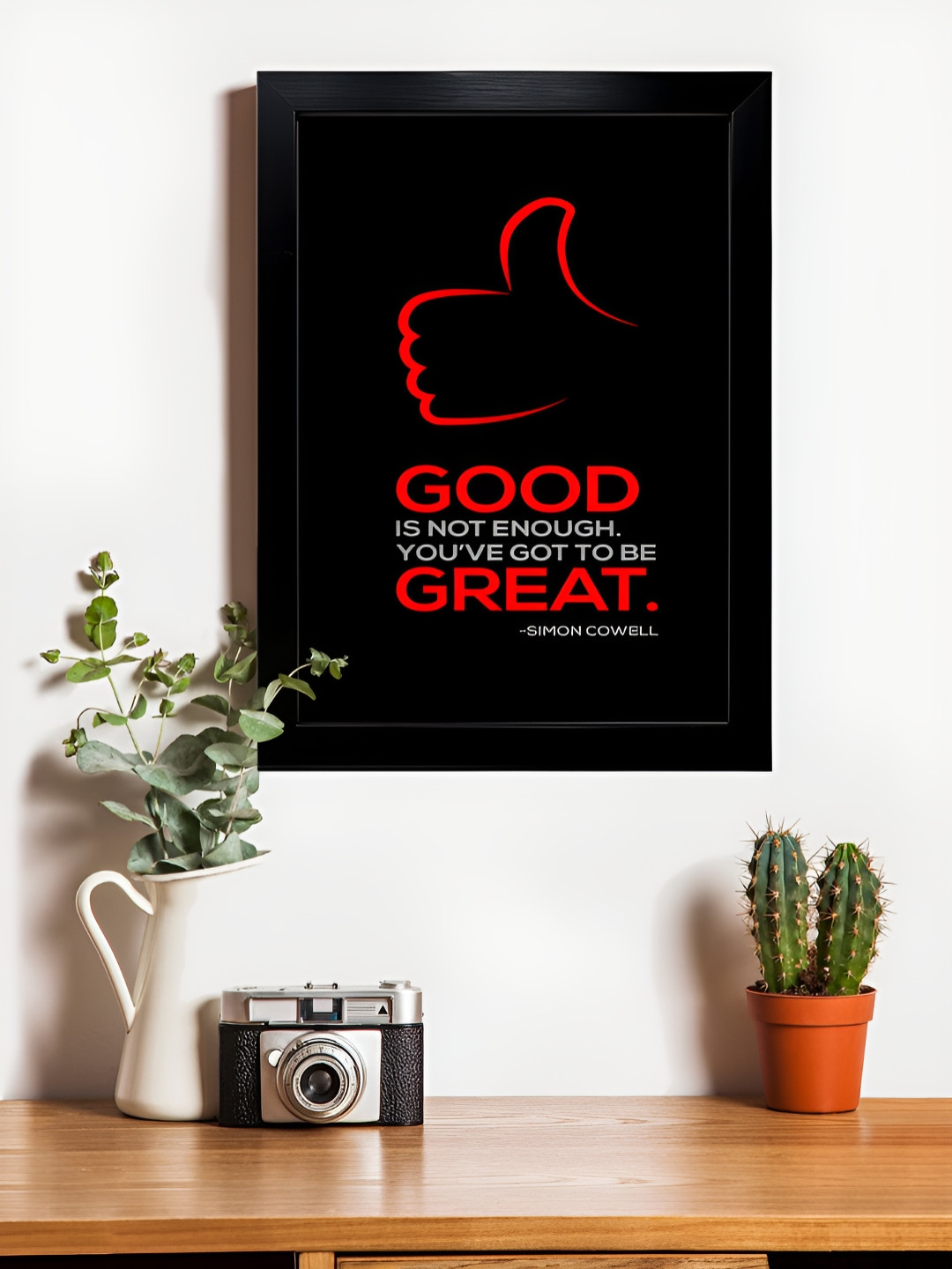 Hawai Black & Red Wooden Transparent Acrylic Sheet Gold Plated Wall Photo Frames