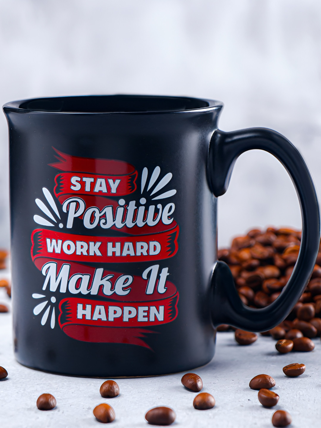 Archies Nawabi Black Typography Ceramic Microwave Safe Mug-375ml